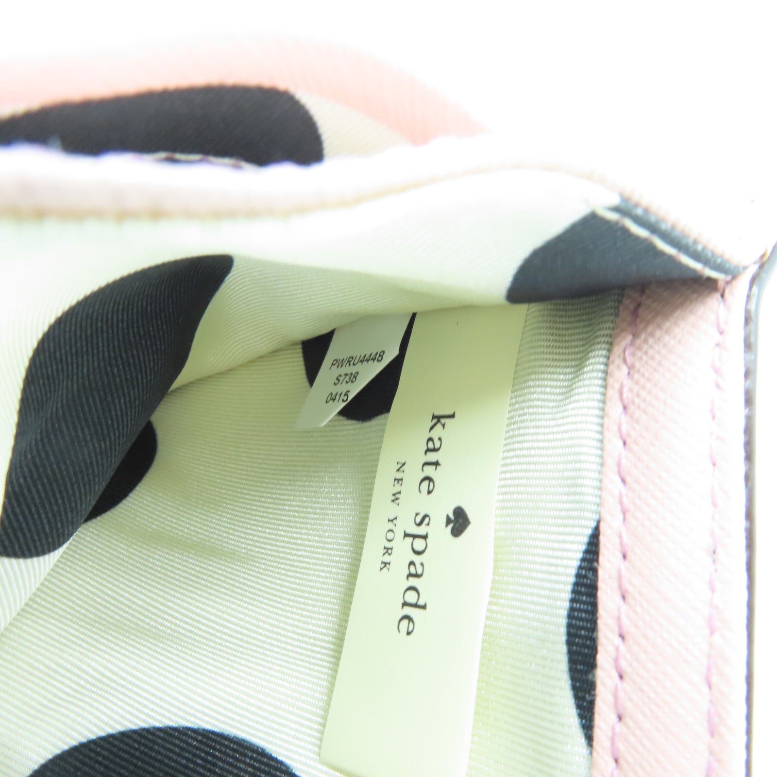 Kate Spade 牛皮皮革Wallet金扣錢包粉紅色