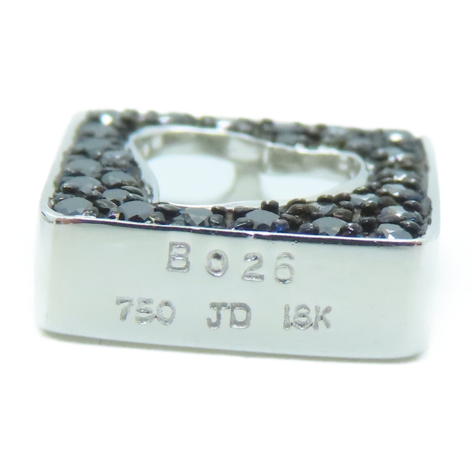 JEWELRY 18K白金Diamond 2.32g 0.26ct黑钻石吊坠