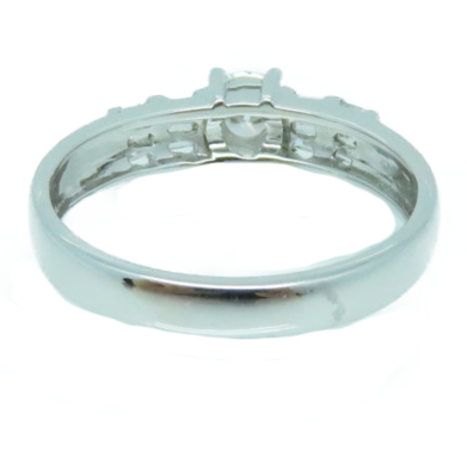 JEWELRY 18K White Gold Diamond Ring0.25ct Diamond Ring US#6.5