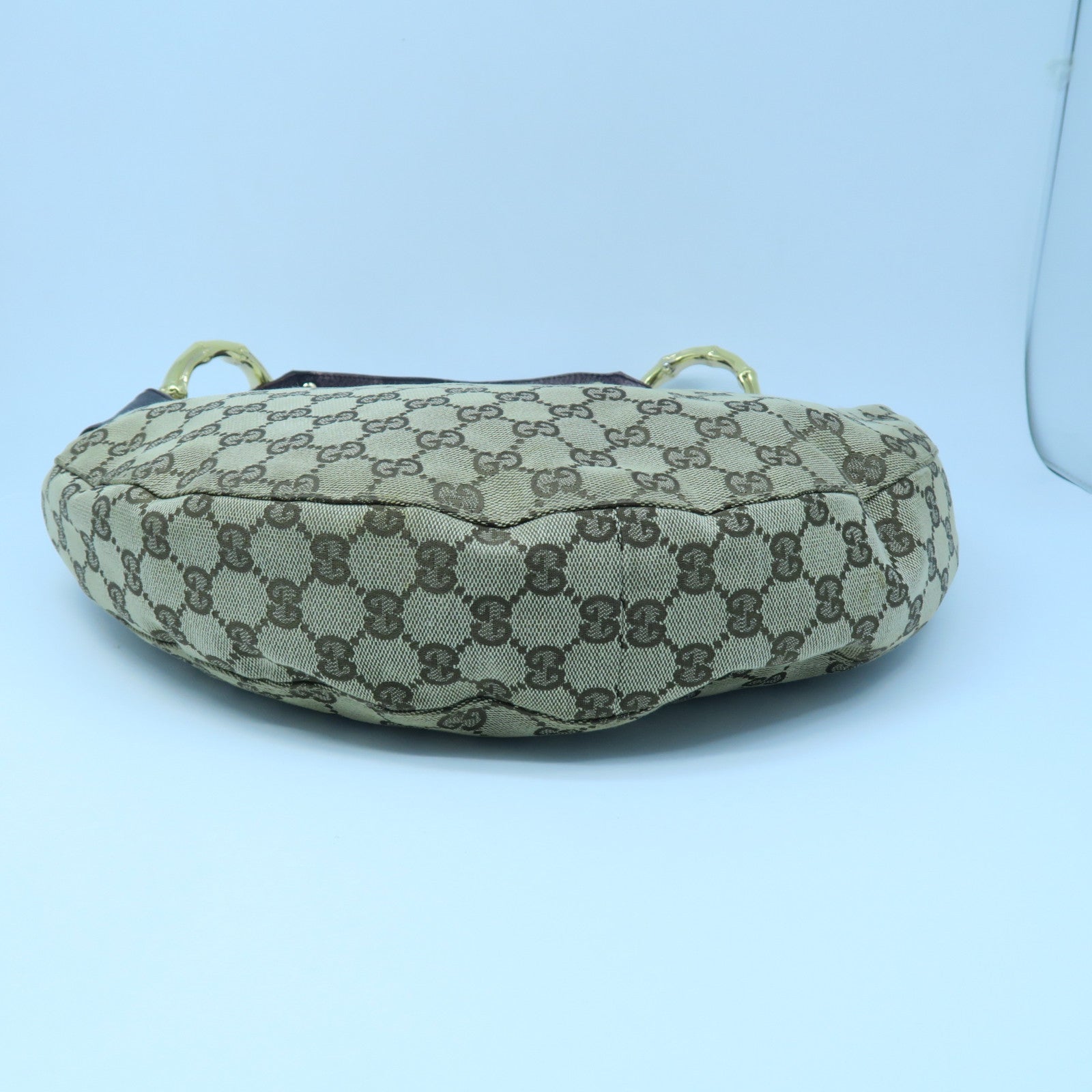 GUCCI 帆布Shoulder Bag金扣肩背袋啡色