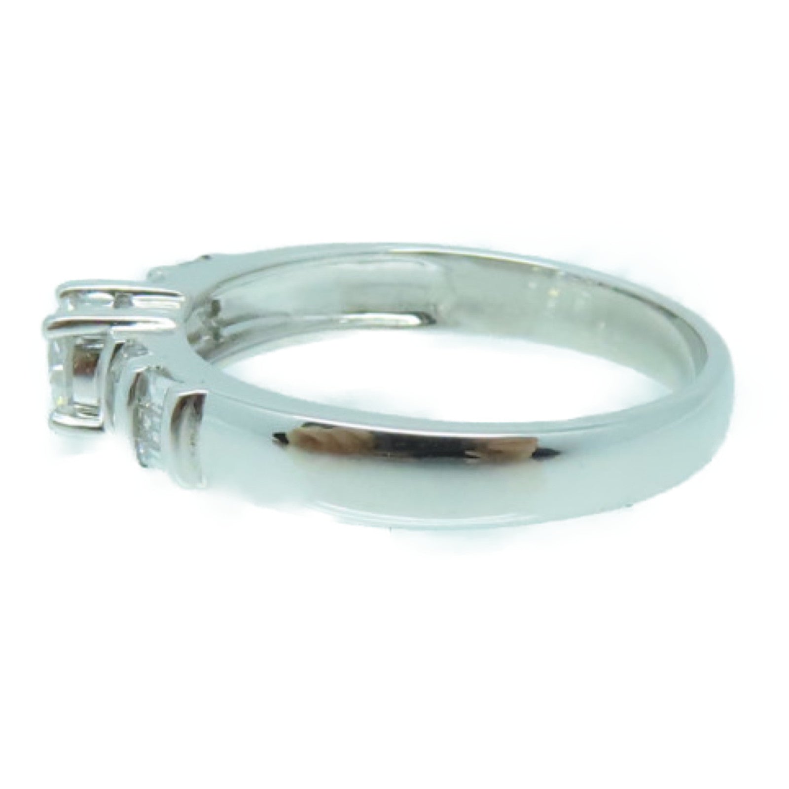 JEWELRY 18K White Gold Diamond Ring0.25ct Diamond Ring US#6.5