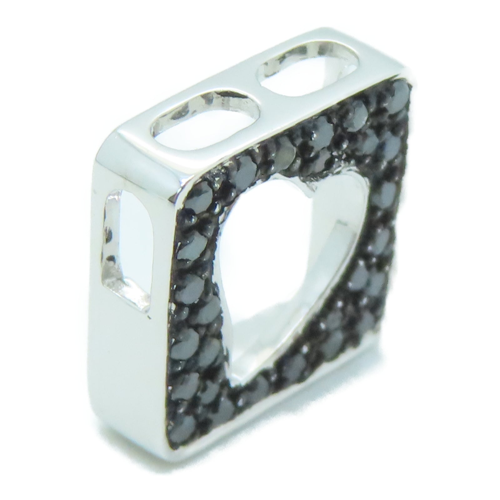 JEWELRY 18K白金Diamond 2.32g 0.26ct黑钻石吊坠