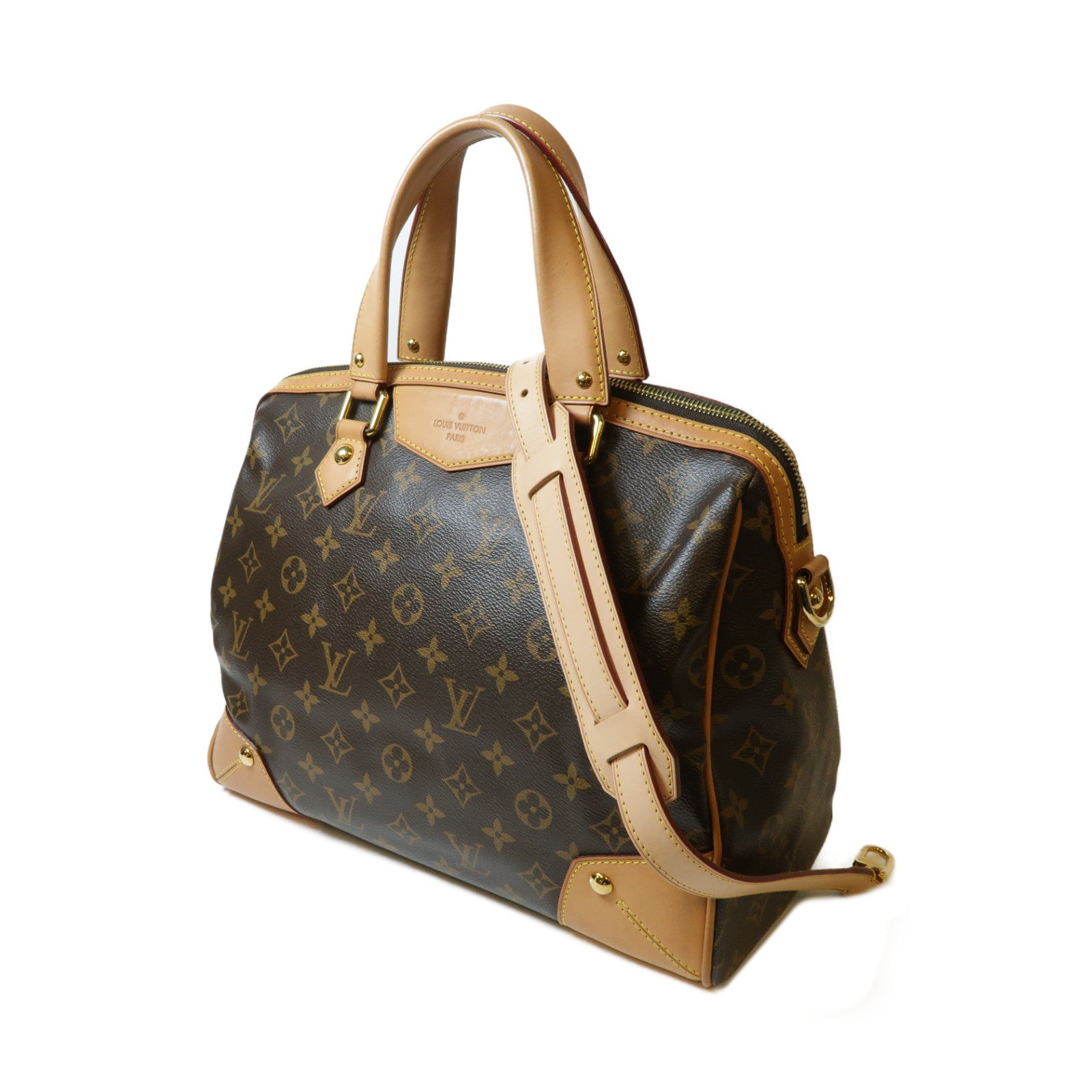 LOUIS VUITTON Monogram Retiro金扣手挽肩背兩用袋啡色