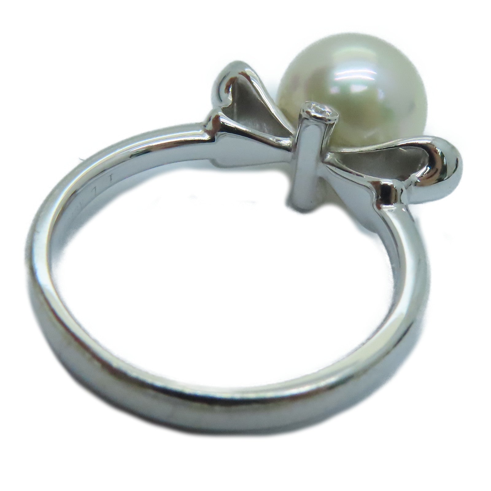 JEWELRY 18K白金Pearl Ring珍珠戒指US#5