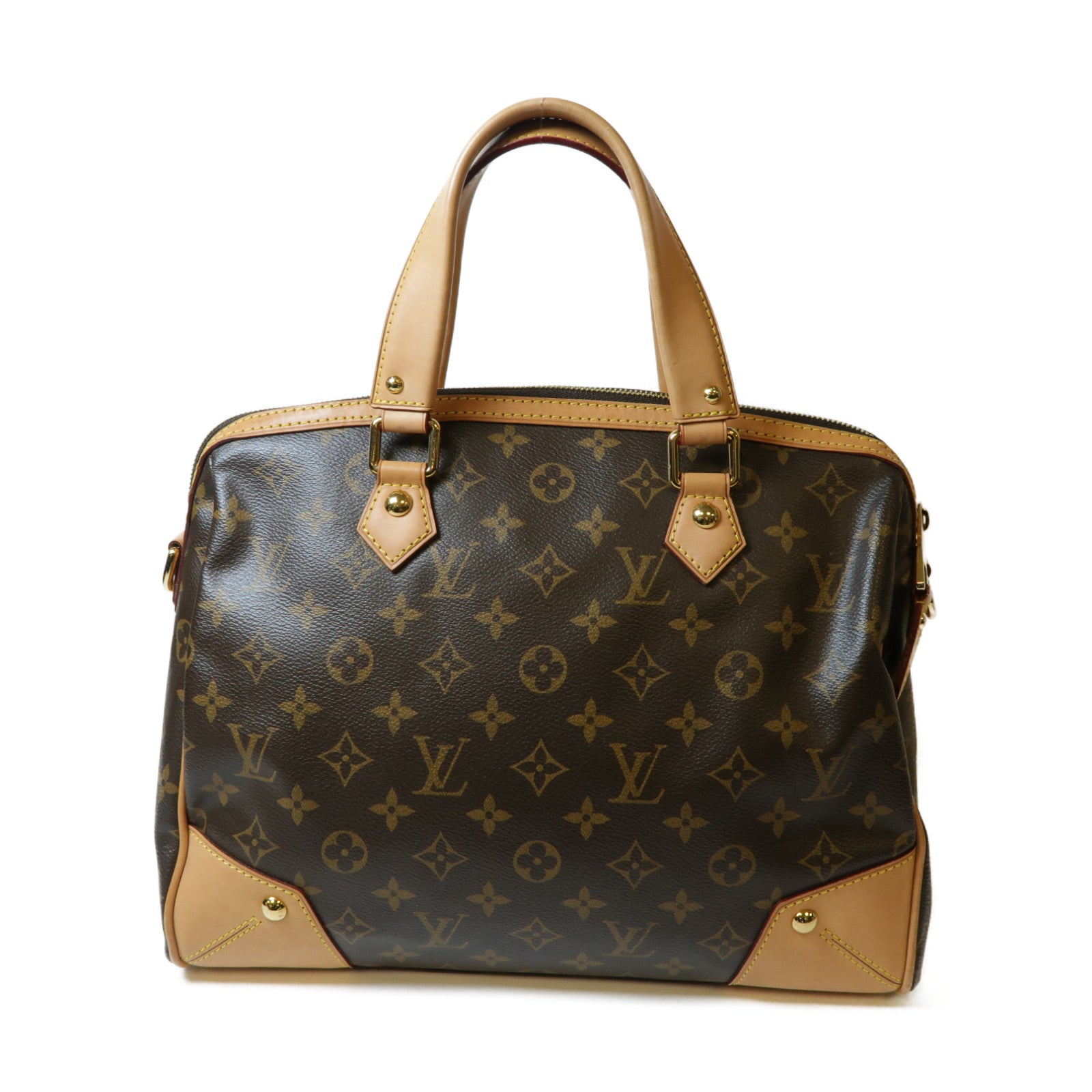 LOUIS VUITTON Monogram Retiro金扣手挽肩背兩用袋啡色