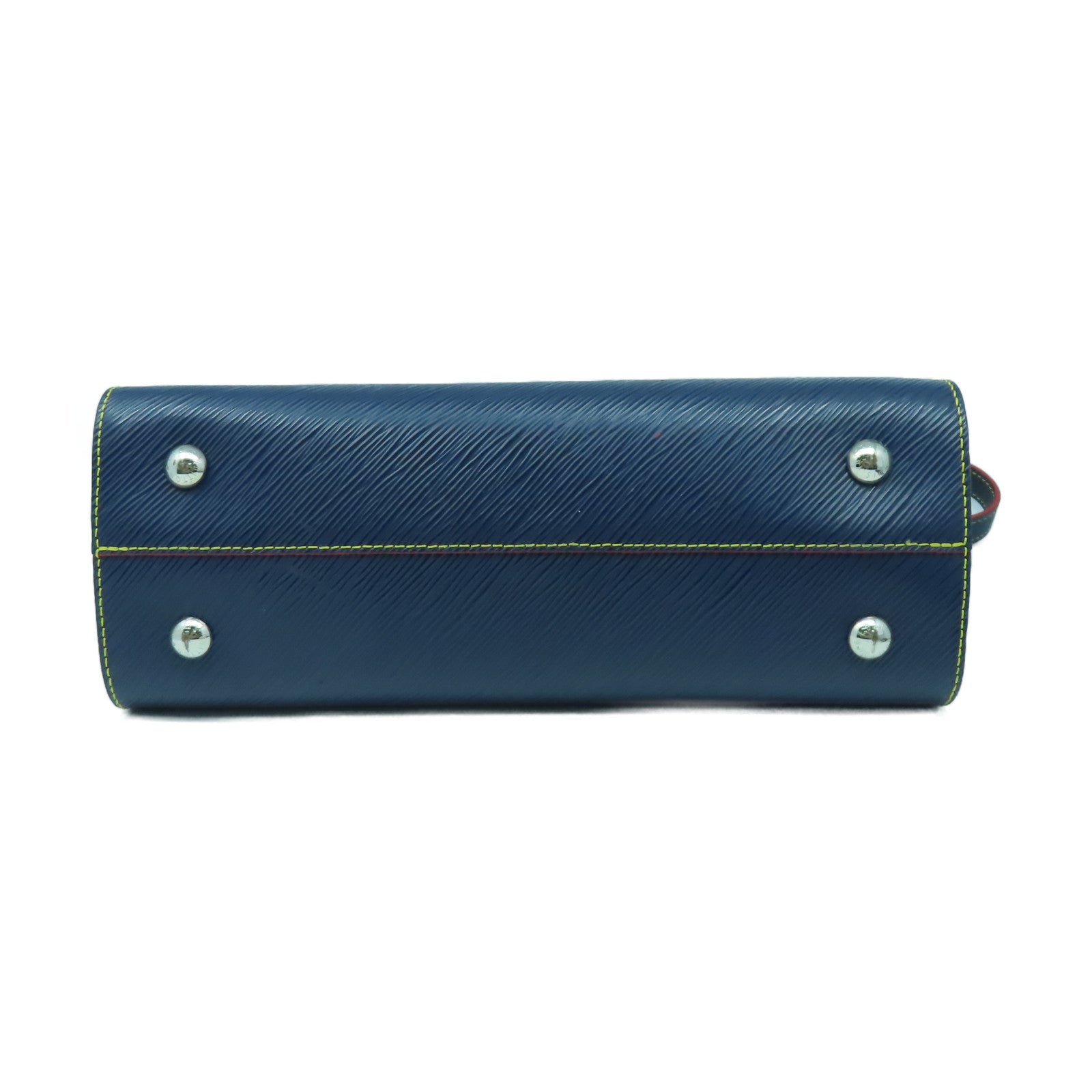 LOUIS VUITTON Epi Twist Tote銀扣手挽肩背兩用袋藍色
