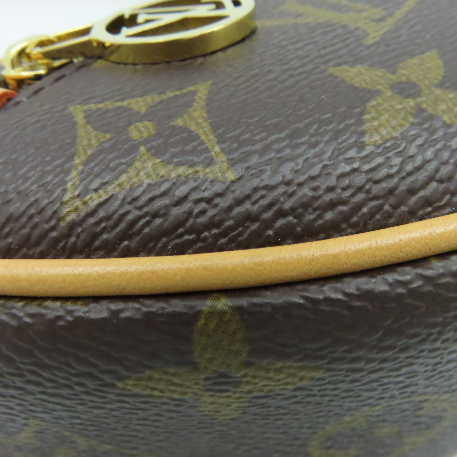 LOUIS VUITTON Monogram Loop Shoulder Bag金扣鏈帶手挽肩背兩用袋啡色