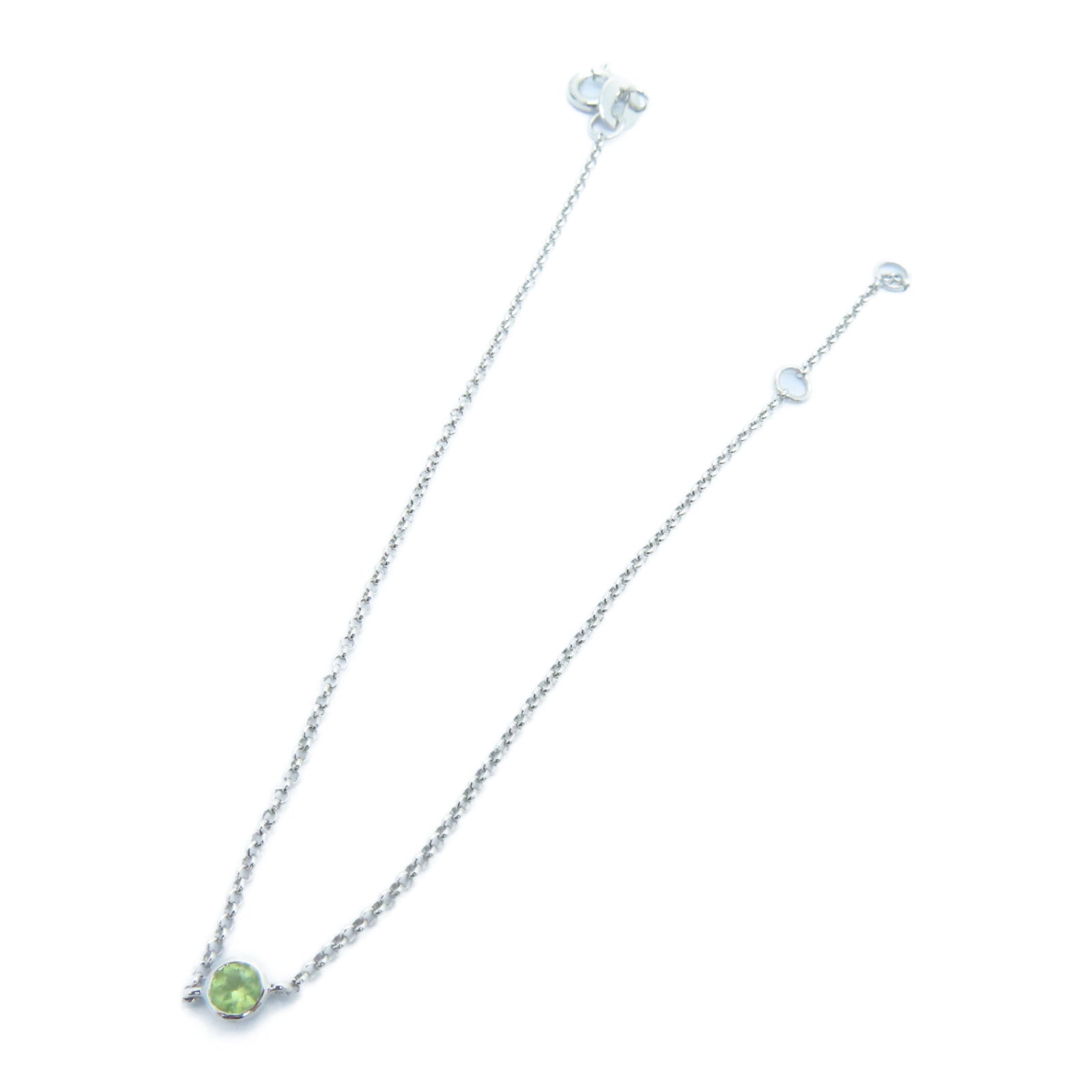 JEWELRY 【激减优惠】18K白金0.08ct Peridot Bracelet橄榄石手链