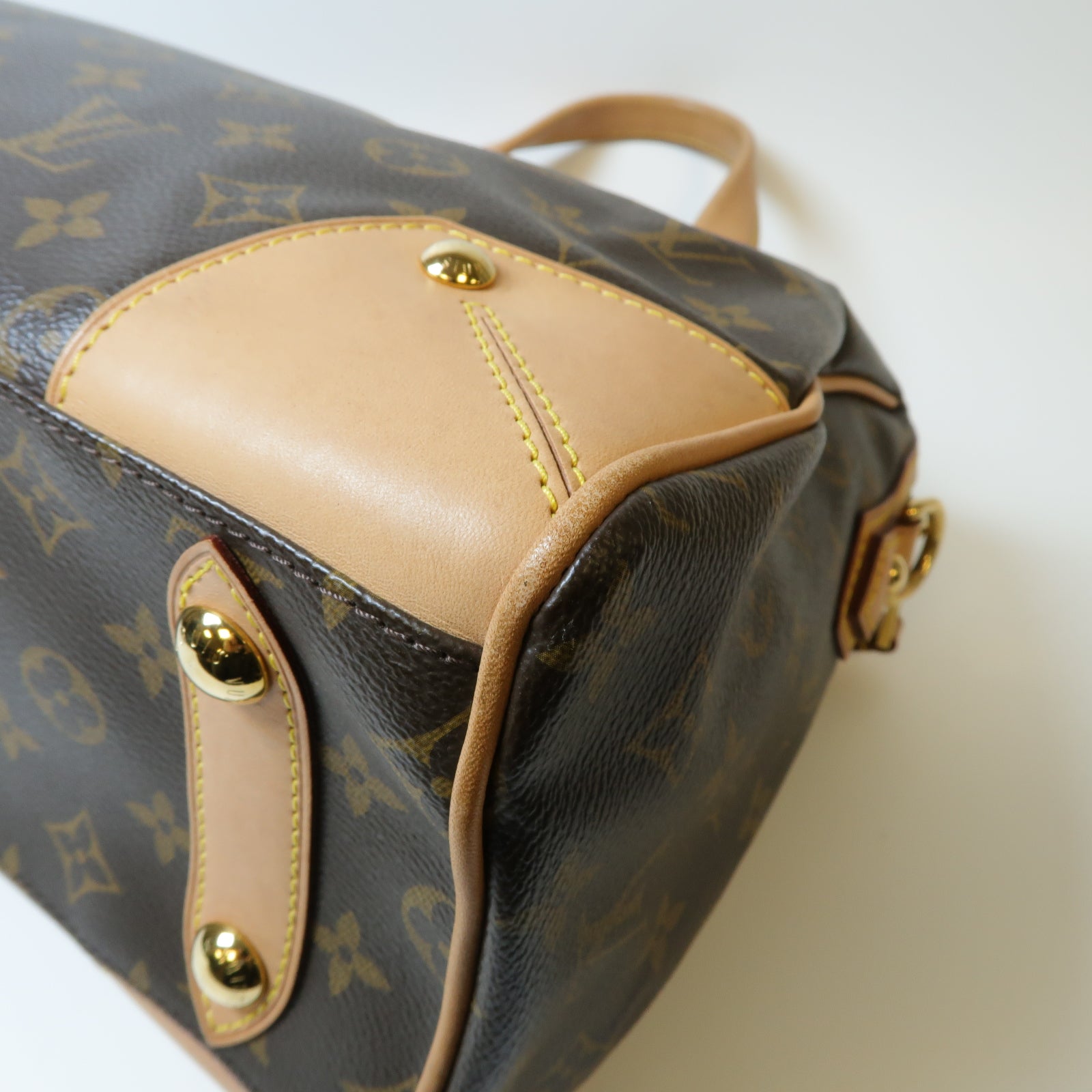 LOUIS VUITTON Monogram Retiro金扣手挽肩背兩用袋啡色