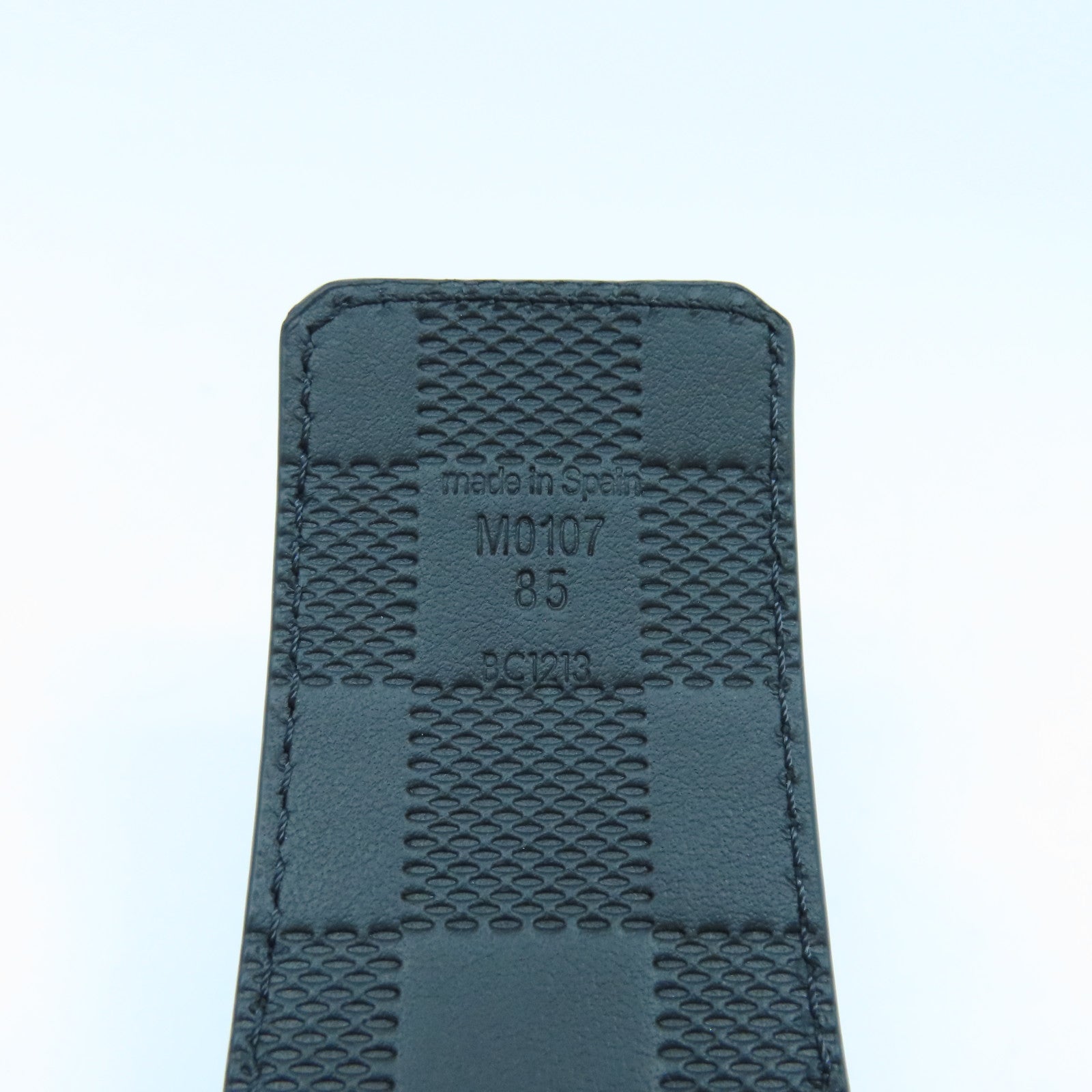 LOUIS VUITTON Damier Graphite Belt 85cm银扣皮带黑色