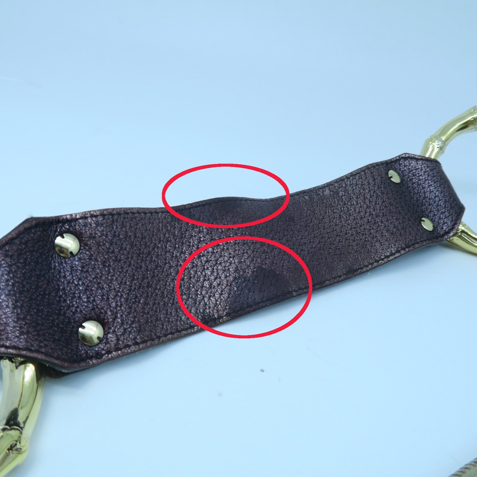 GUCCI 帆布Shoulder Bag金扣肩背袋啡色