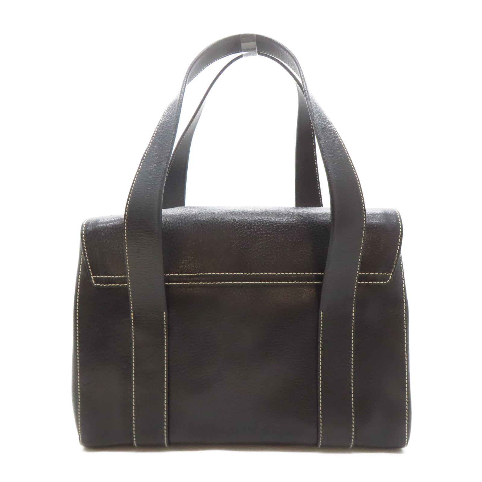 Kate Spade 牛皮皮革Handbag金扣手挽袋黑色