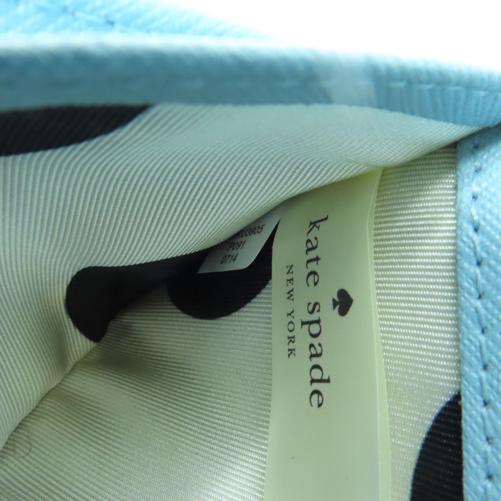 Kate Spade 牛皮皮革Wallet金扣錢包淺藍色