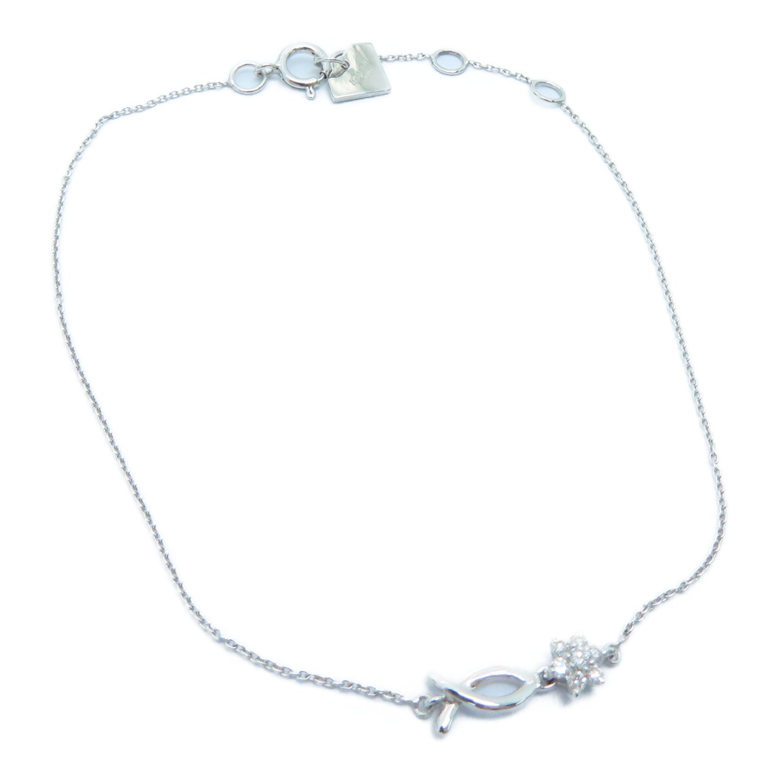 JEWELRY 【激减优惠】18K白金0.05ct Diamond Bracelet钻石手链