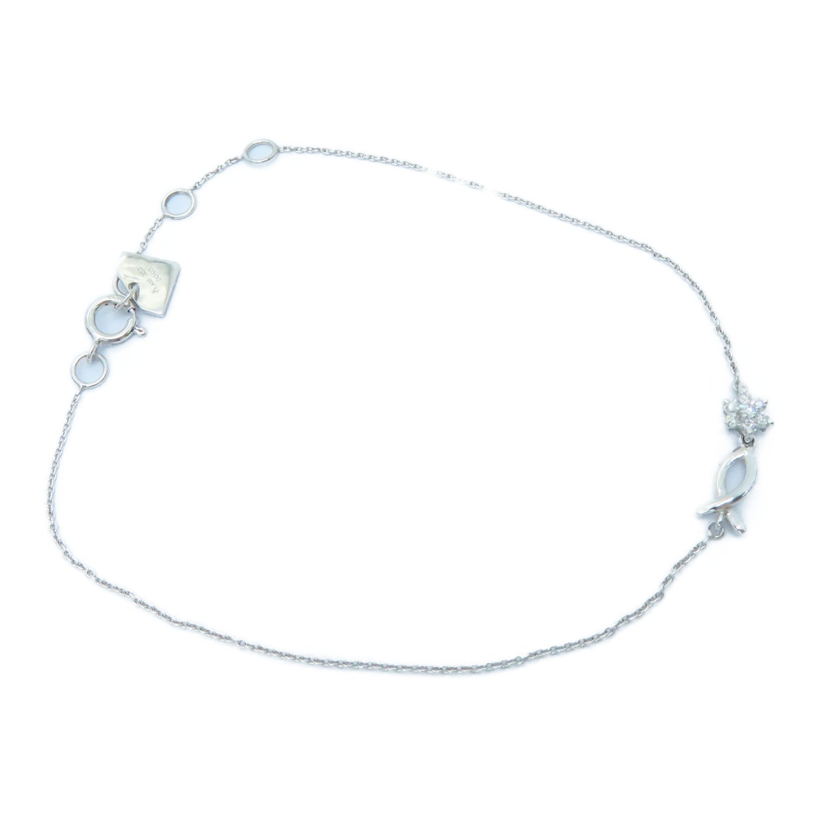 JEWELRY 【激减优惠】18K白金0.05ct Diamond Bracelet钻石手链