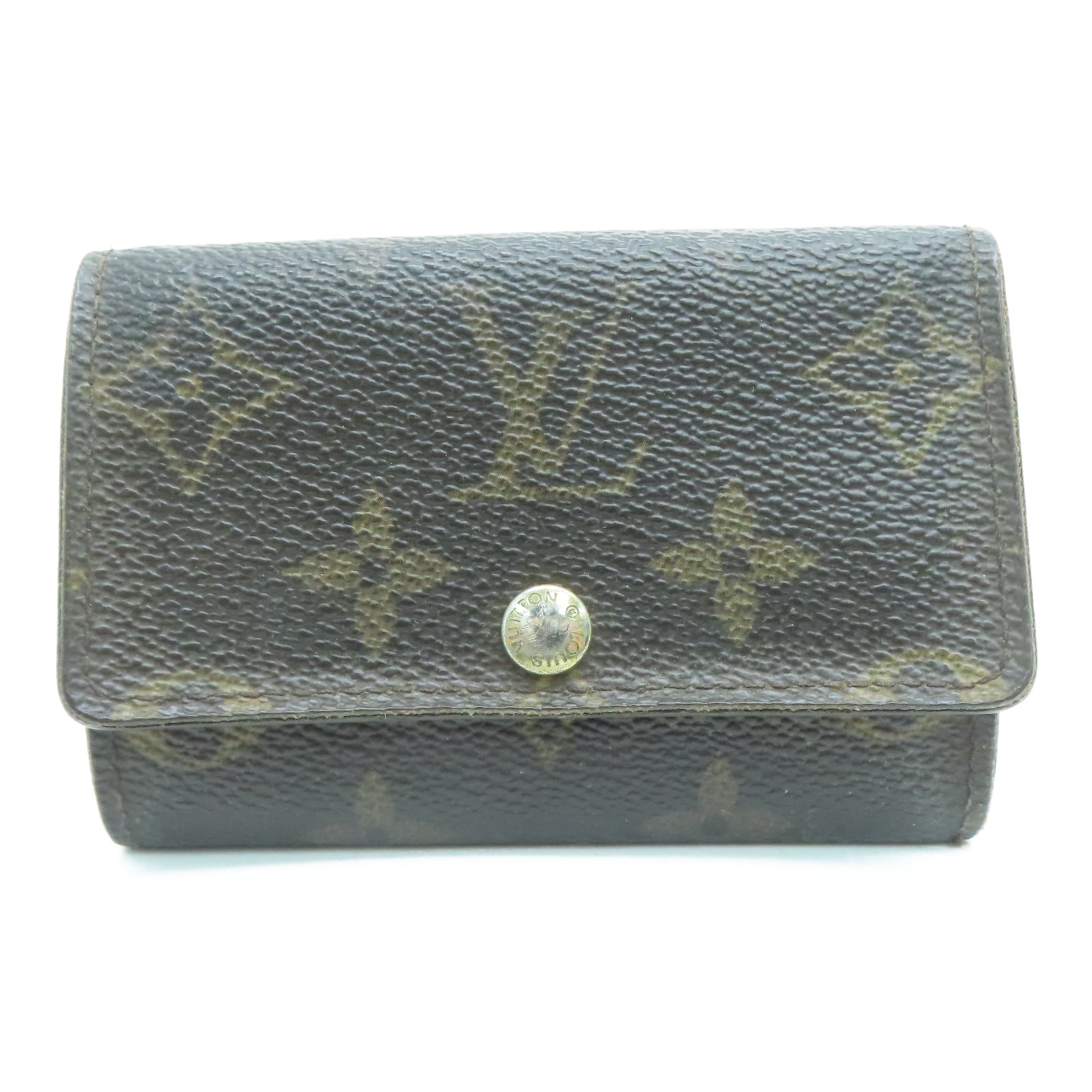 LOUIS VUITTON Monogram 6 Key Holder金扣锁匙包棕色