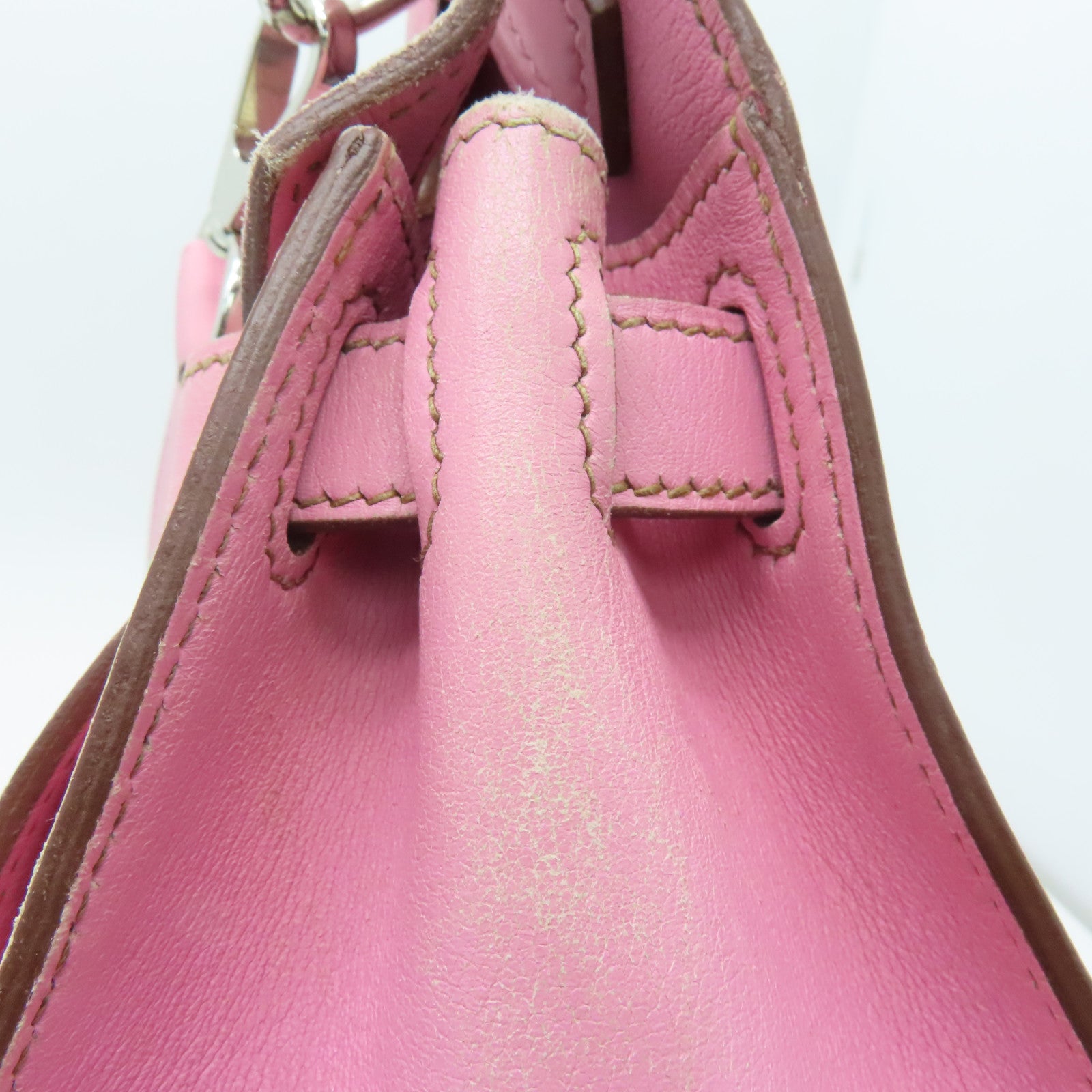 HERMES Swift皮革Jypsiere 28銀扣肩背袋Rose Confetti粉紅色