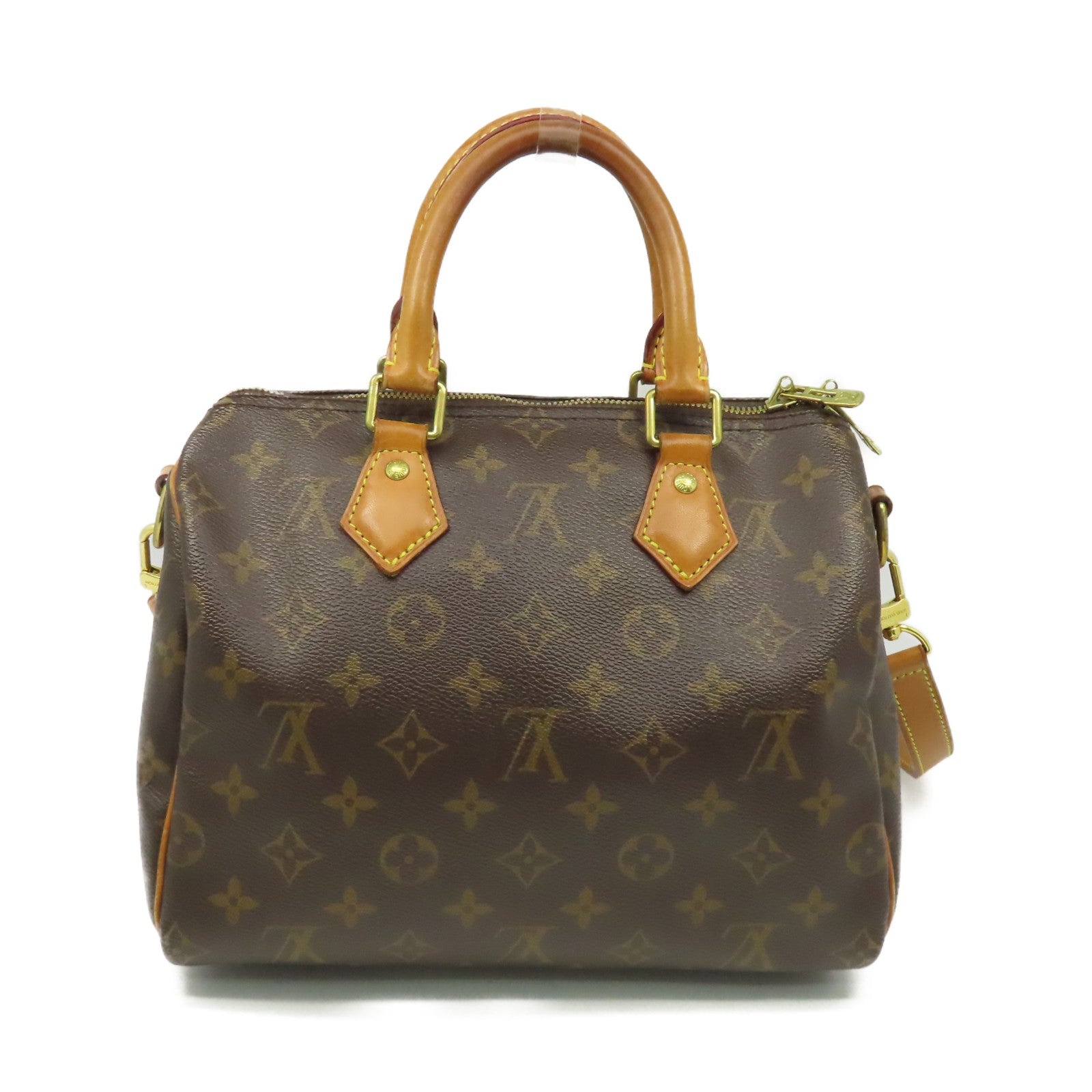 LOUIS VUITTON Monogram Speedy Bandouliere 25金扣手挽肩背兩用袋啡色