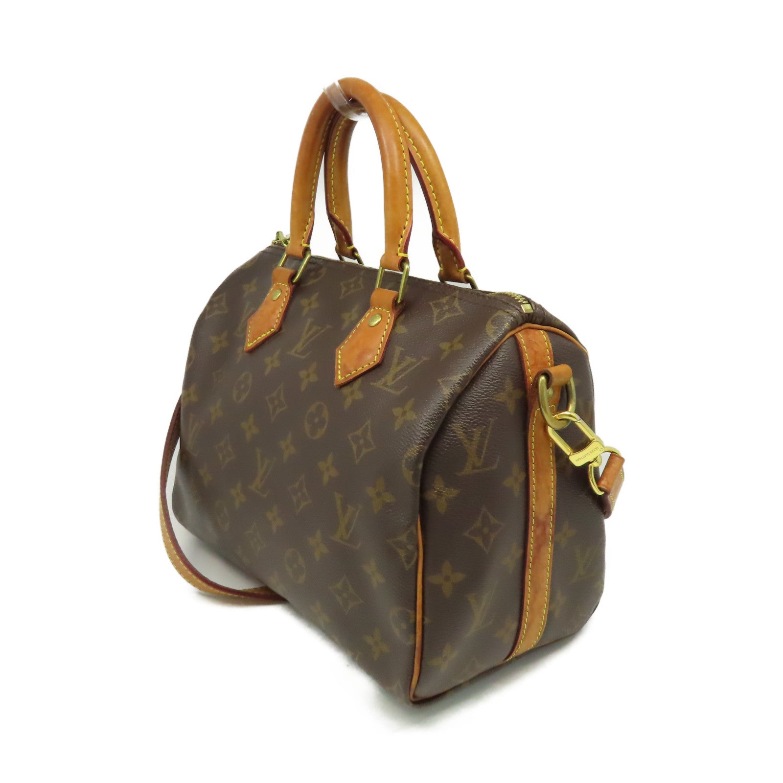 LOUIS VUITTON Monogram Speedy Bandouliere 25金扣手挽肩背兩用袋啡色