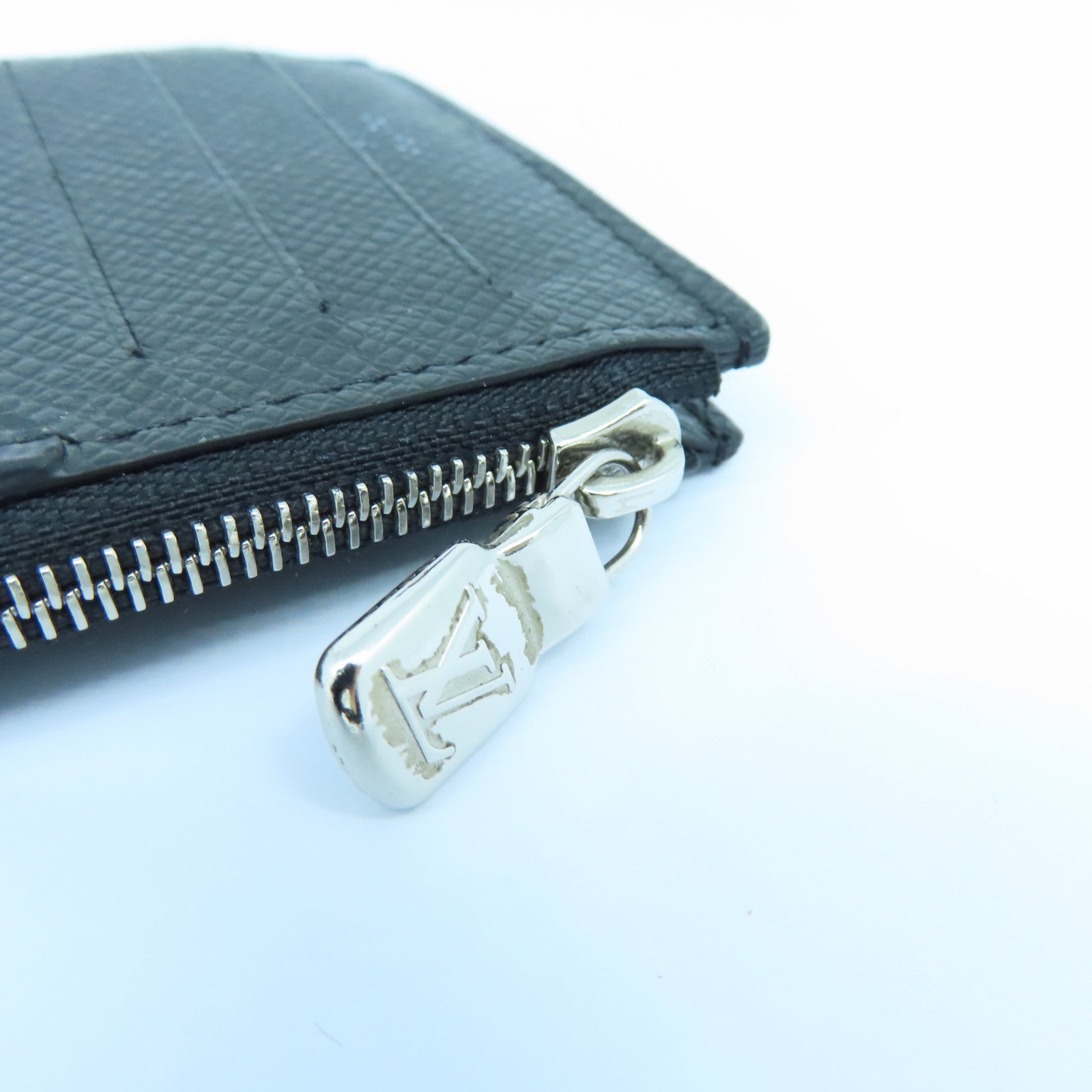 LOUIS VUITTON Monogram Eclipse Card Case银扣卡片套黑色