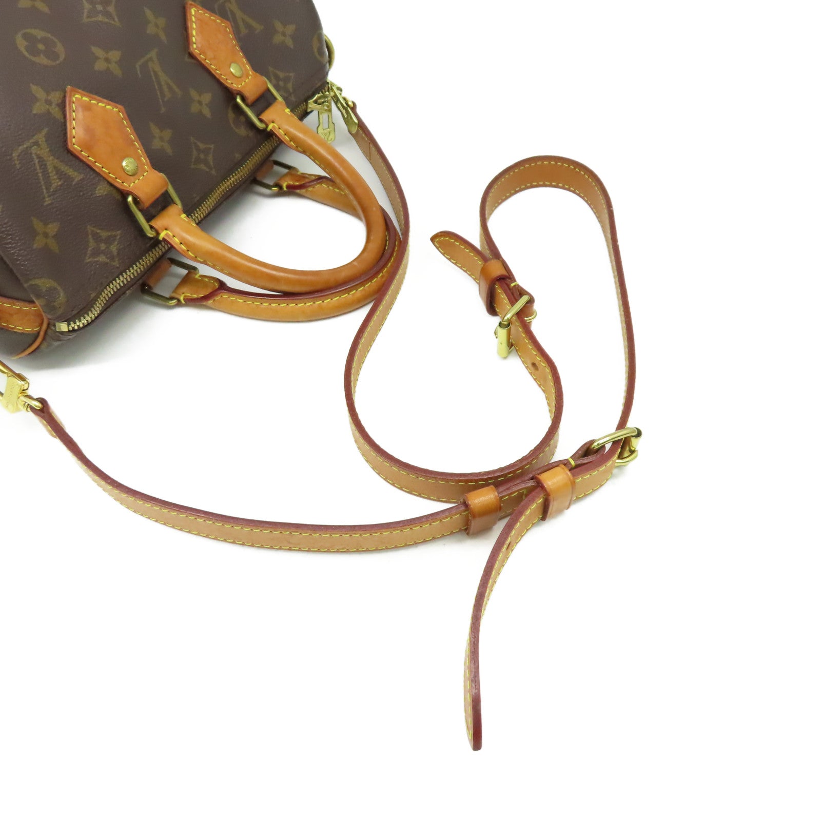 LOUIS VUITTON Monogram Speedy Bandouliere 25金扣手挽肩背兩用袋啡色