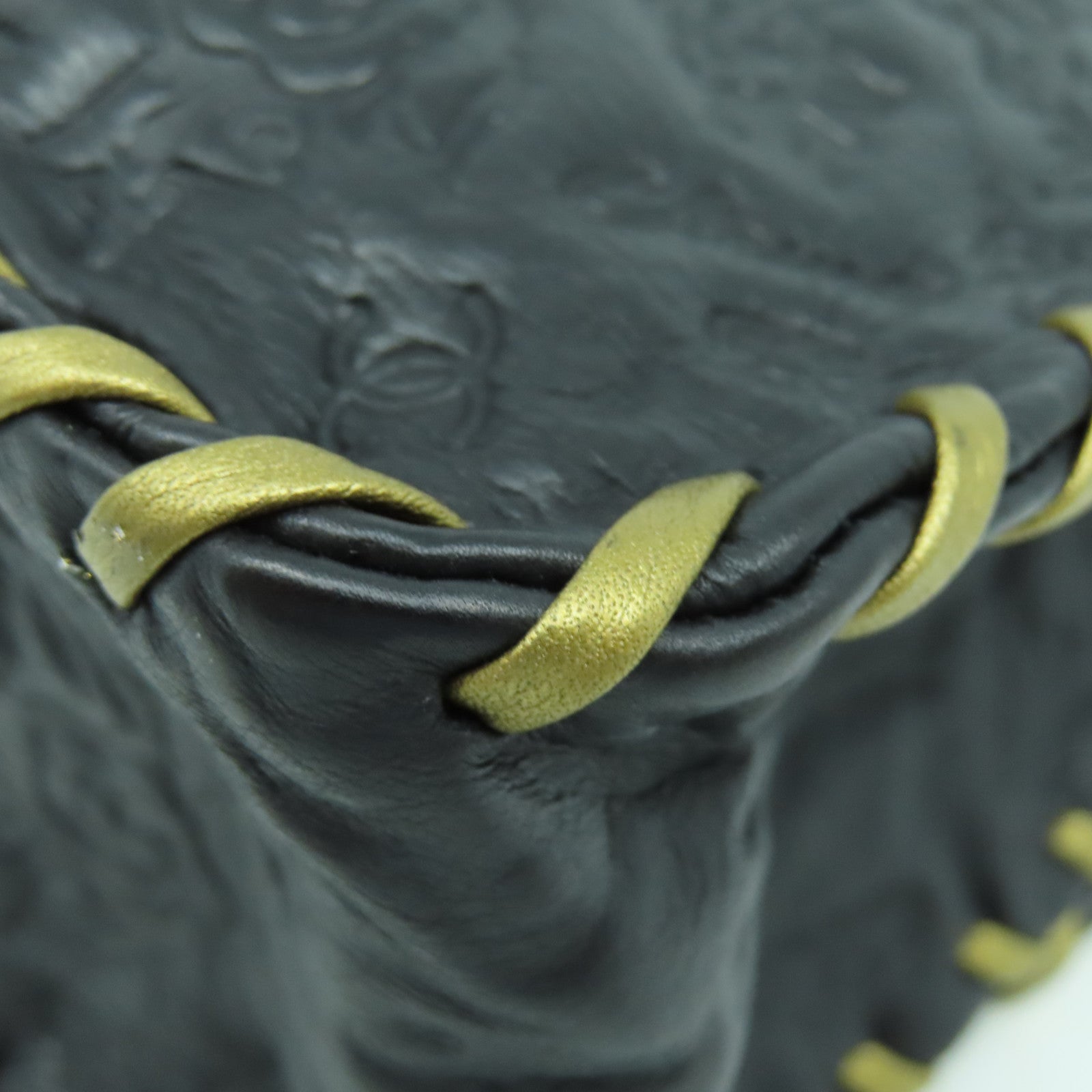 CHANEL 【激減優惠】牛皮皮革Chain Shoulder金扣鏈帶肩背袋黑色