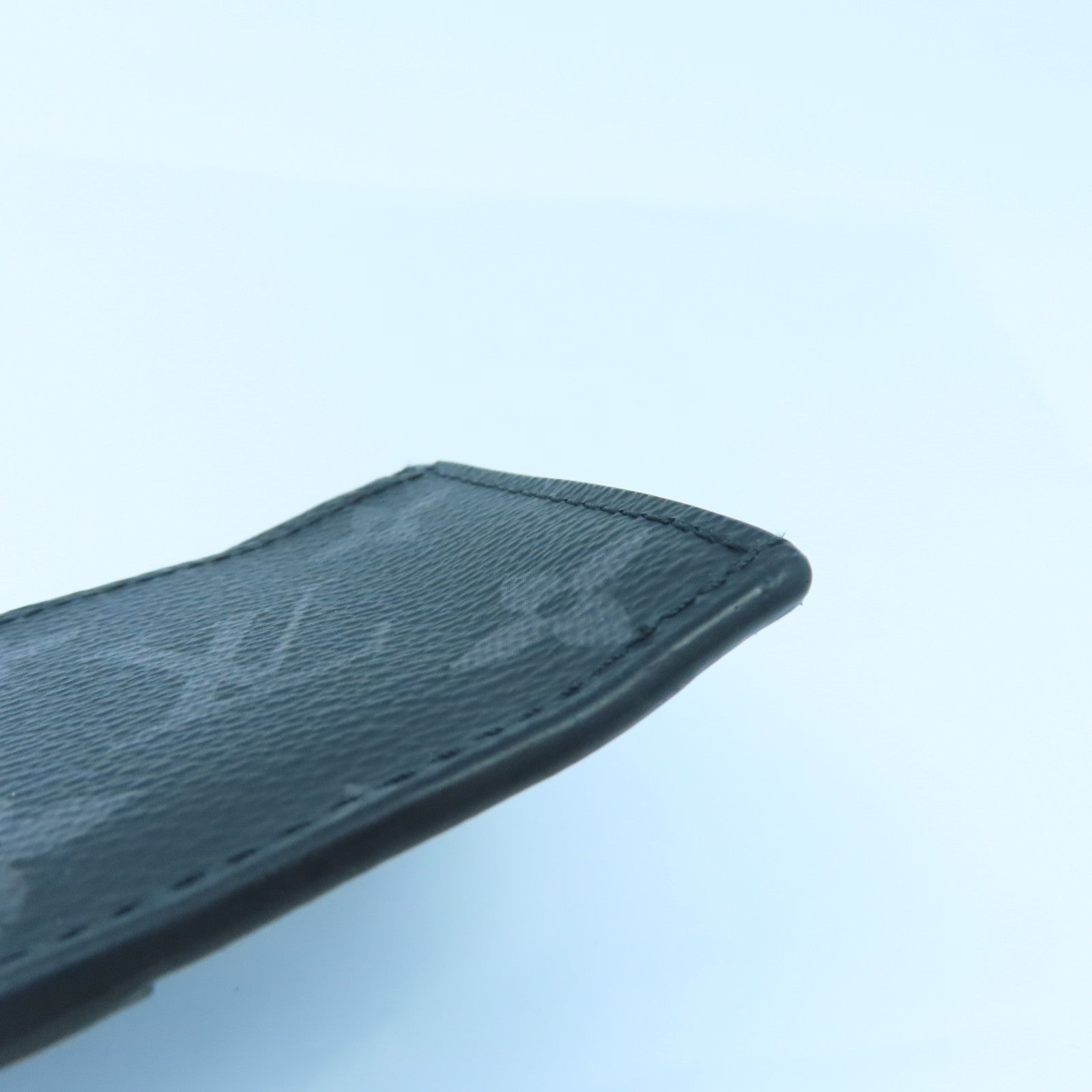 LOUIS VUITTON Monogram Eclipse Card Case银扣卡片套黑色