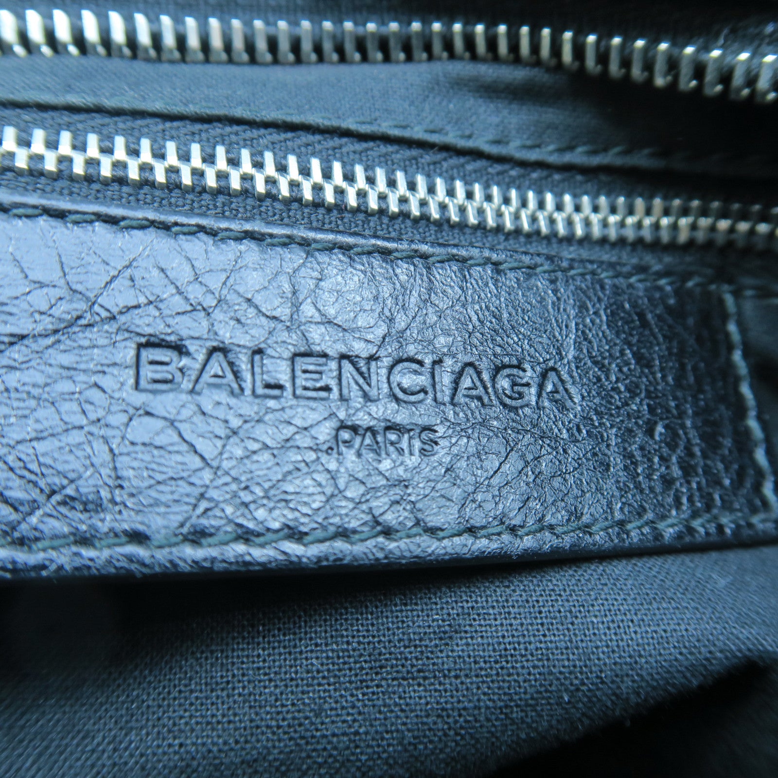 BALENCIAGA 羊皮皮革Classic City銀扣手挽肩背兩用袋黑色