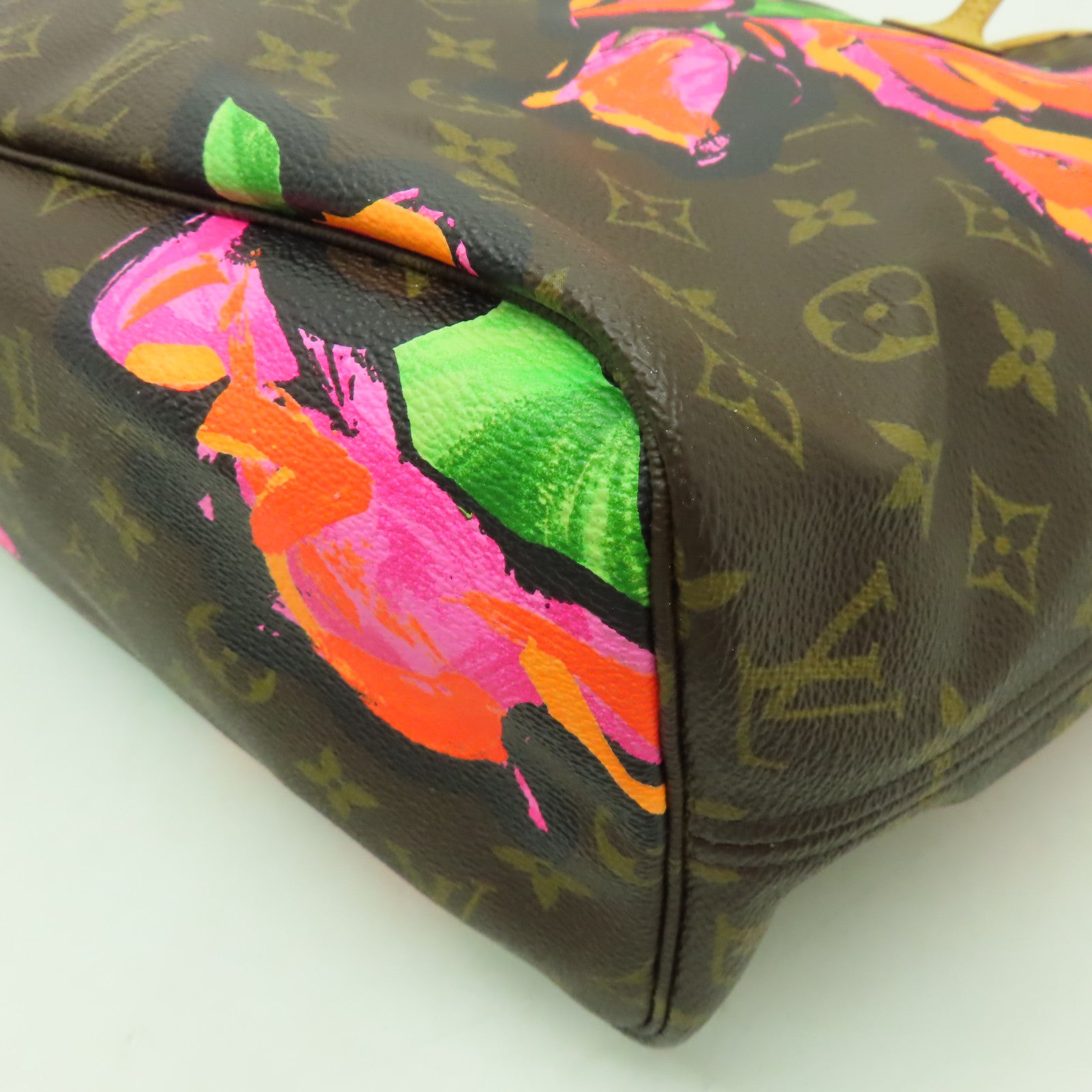 LOUIS VUITTON 【激減優惠】Monogram Neverfull MM Rose金扣手挽袋啡色/紅色/黃色