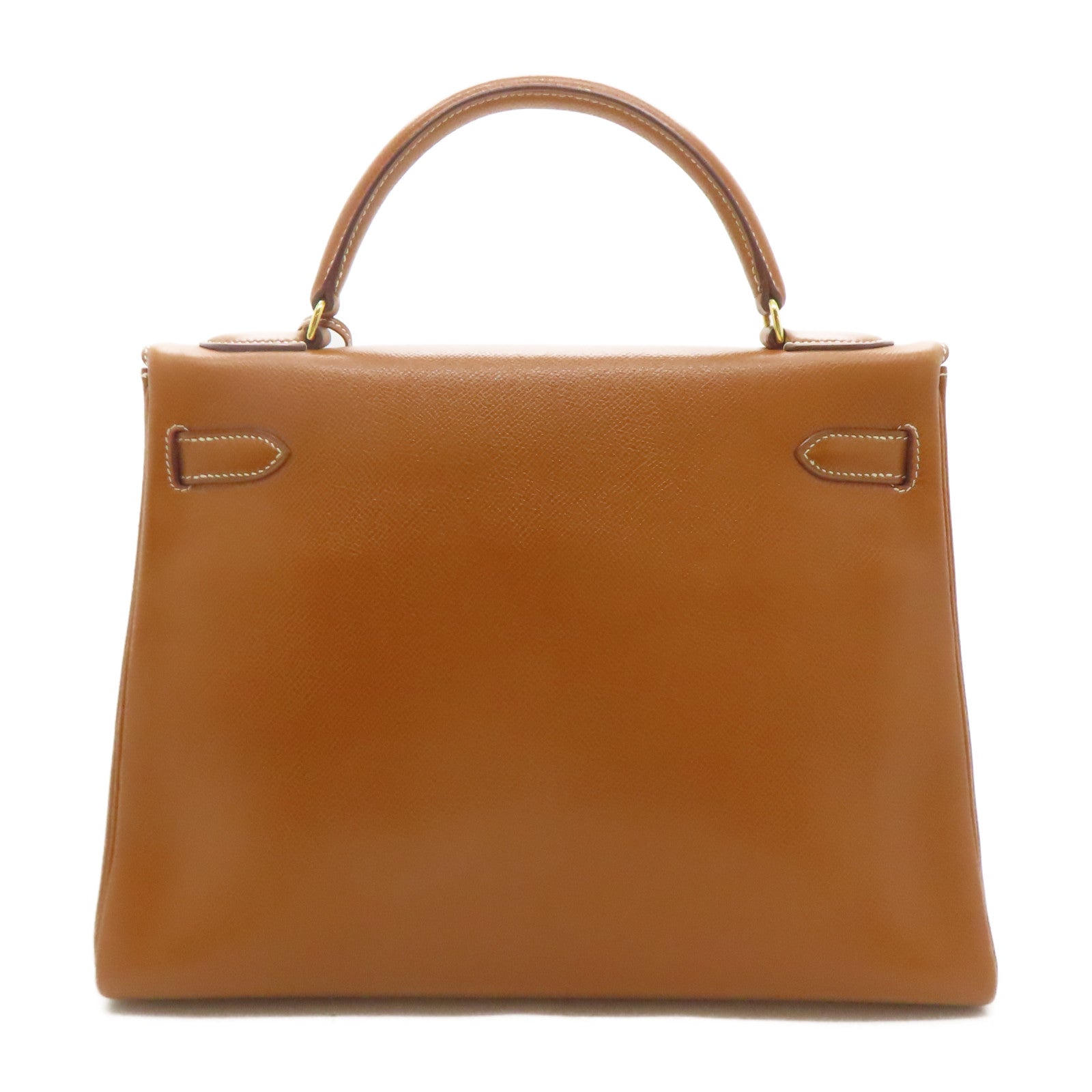 HERMES Epsom皮革Kelly 32金扣手挽袋啡色
