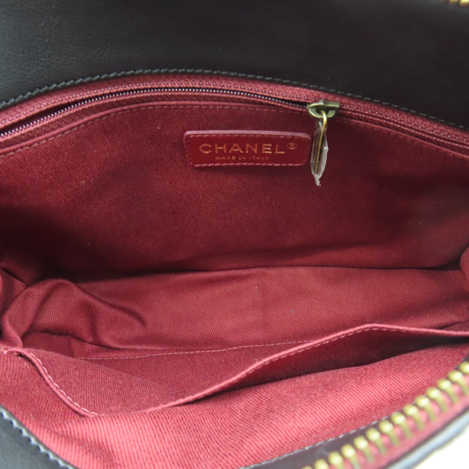 CHANEL 【激減優惠】牛皮皮革Chain Shoulder金扣鏈帶肩背袋黑色
