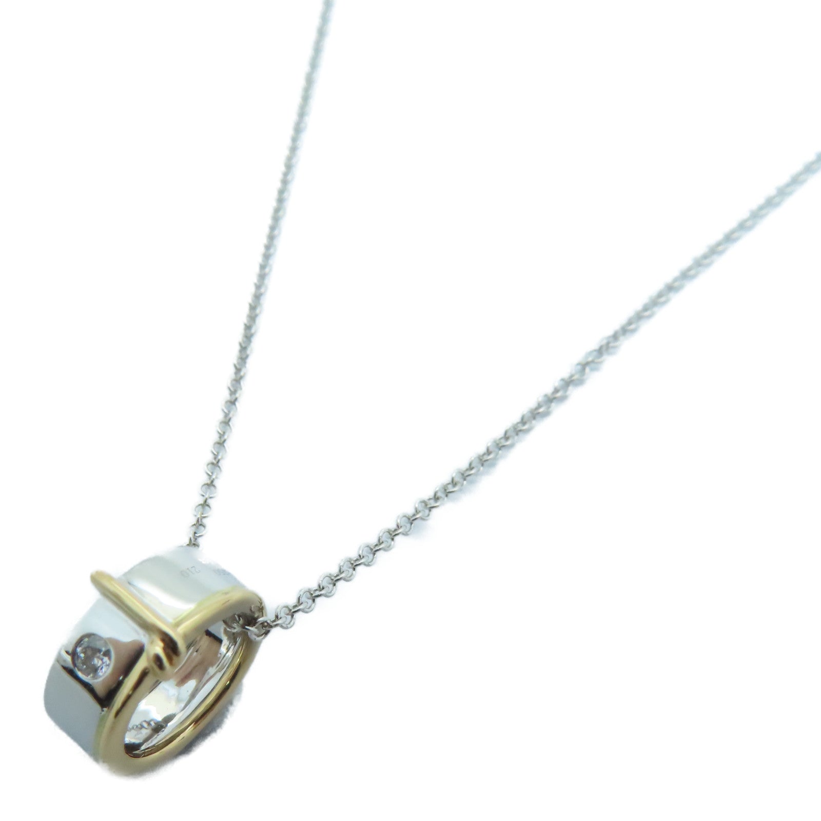 JEWELRY 18K白金Diamond Necklace 0.01ct钻石项链