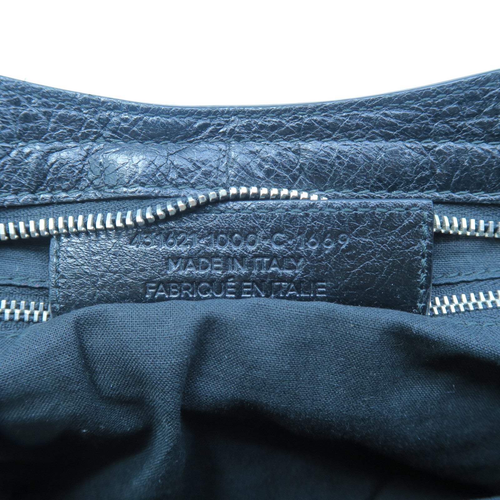 BALENCIAGA 羊皮皮革Classic City銀扣手挽肩背兩用袋黑色
