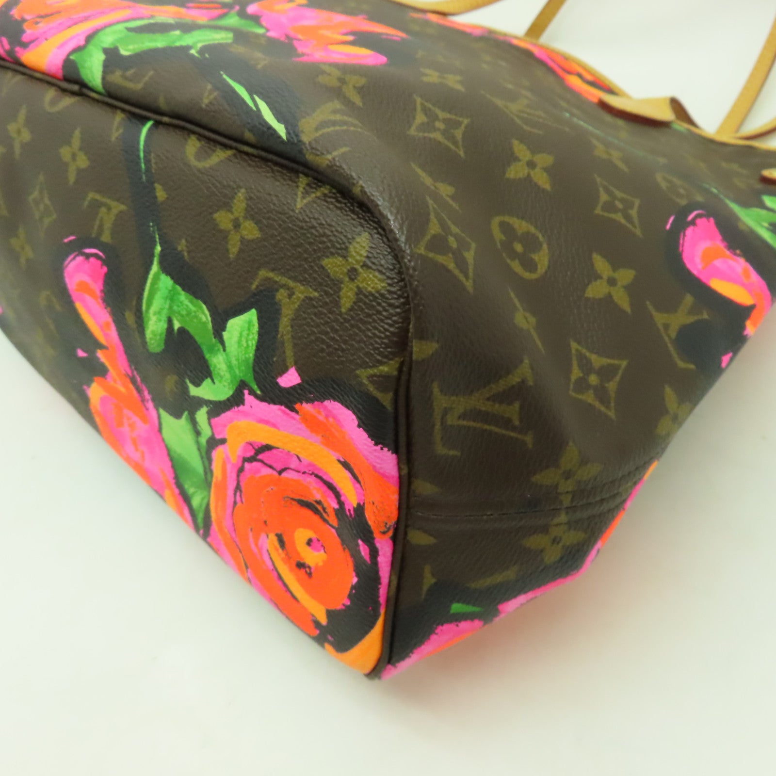 LOUIS VUITTON 【激減優惠】Monogram Neverfull MM Rose金扣手挽袋啡色/紅色/黃色