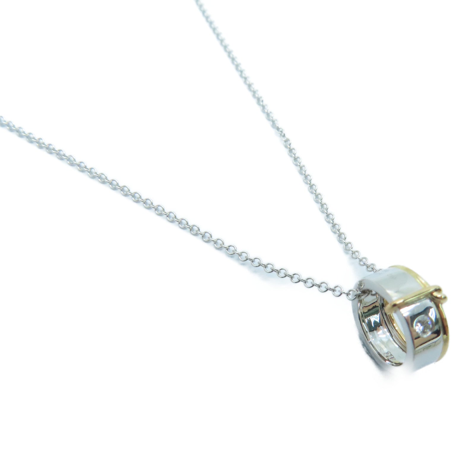 JEWELRY 18K白金Diamond Necklace 0.01ct钻石项链