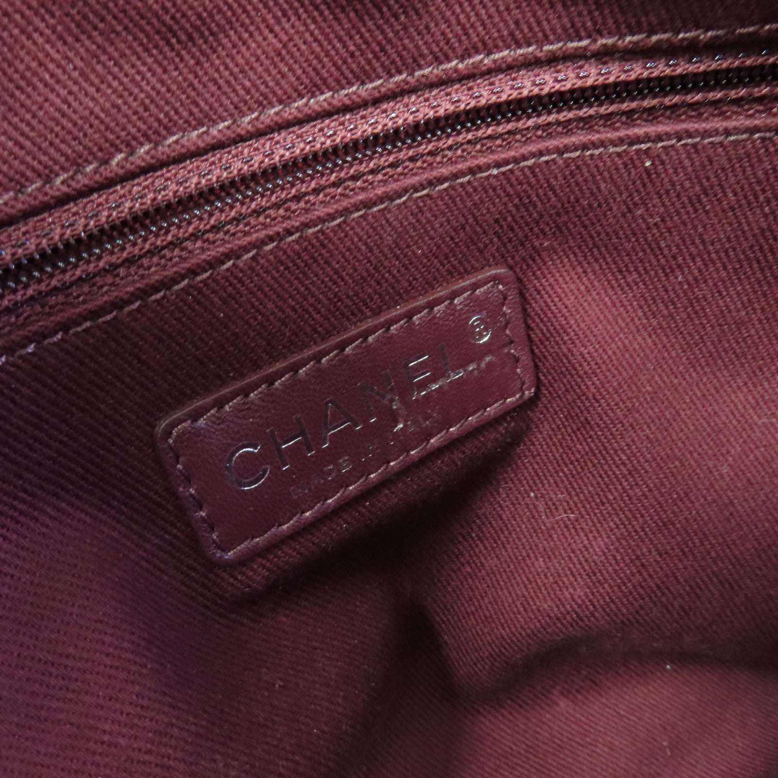 CHANEL 菱格牛皮皮革Chain Shoulder Bag銀扣鏈帶肩背袋黑色