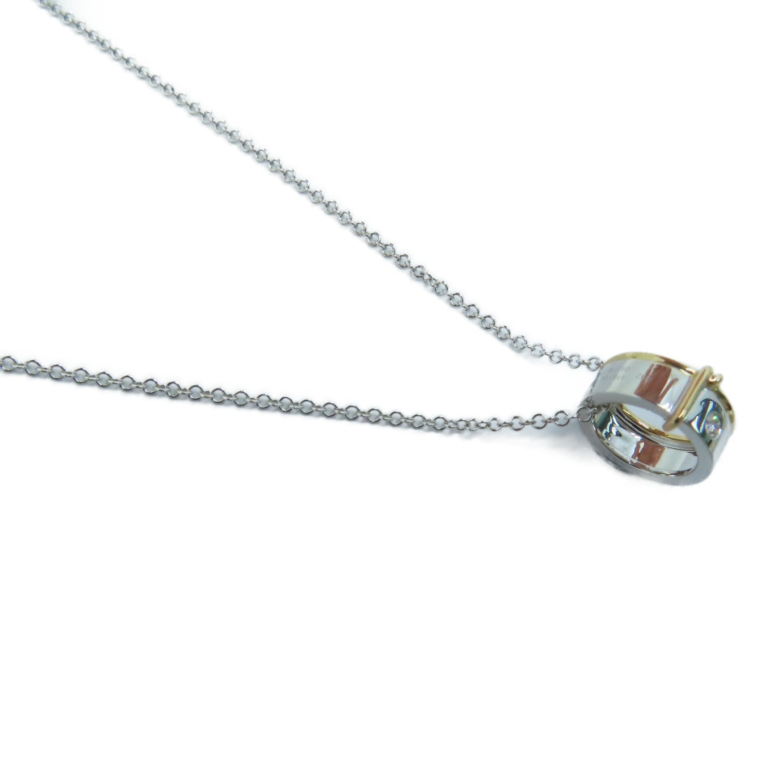 JEWELRY 18K白金Diamond Necklace 0.01ct钻石项链