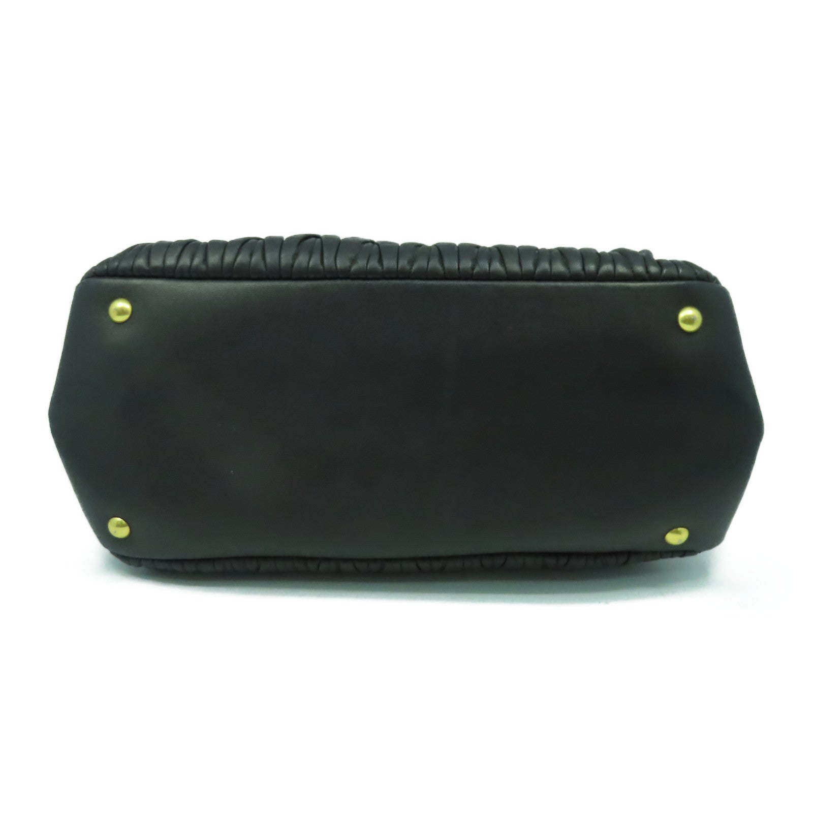 Miu Miu 羊皮皮革2 Way Shoulder Bag金扣手挽肩背兩用袋黑色