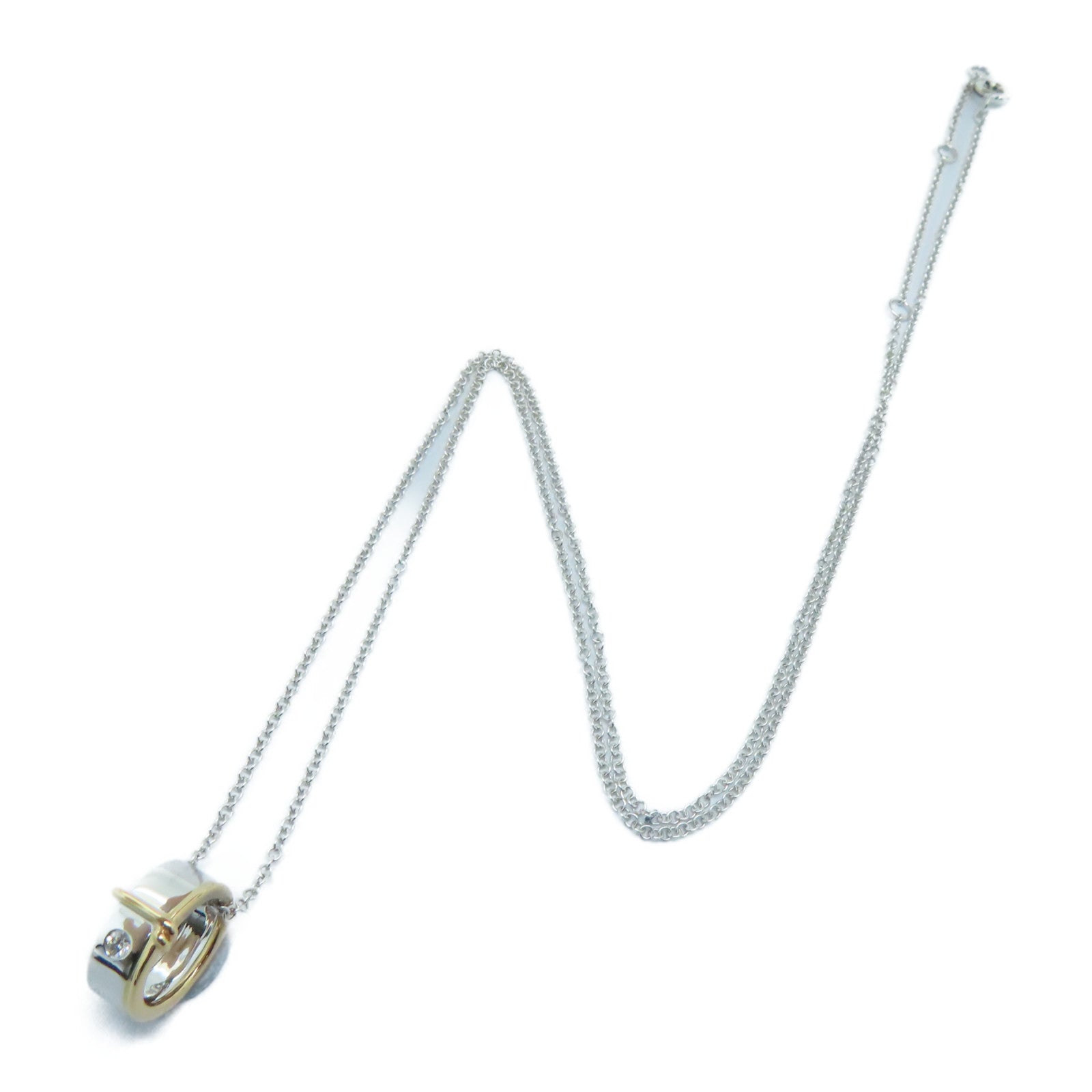 JEWELRY 18K白金Diamond Necklace 0.01ct钻石项链