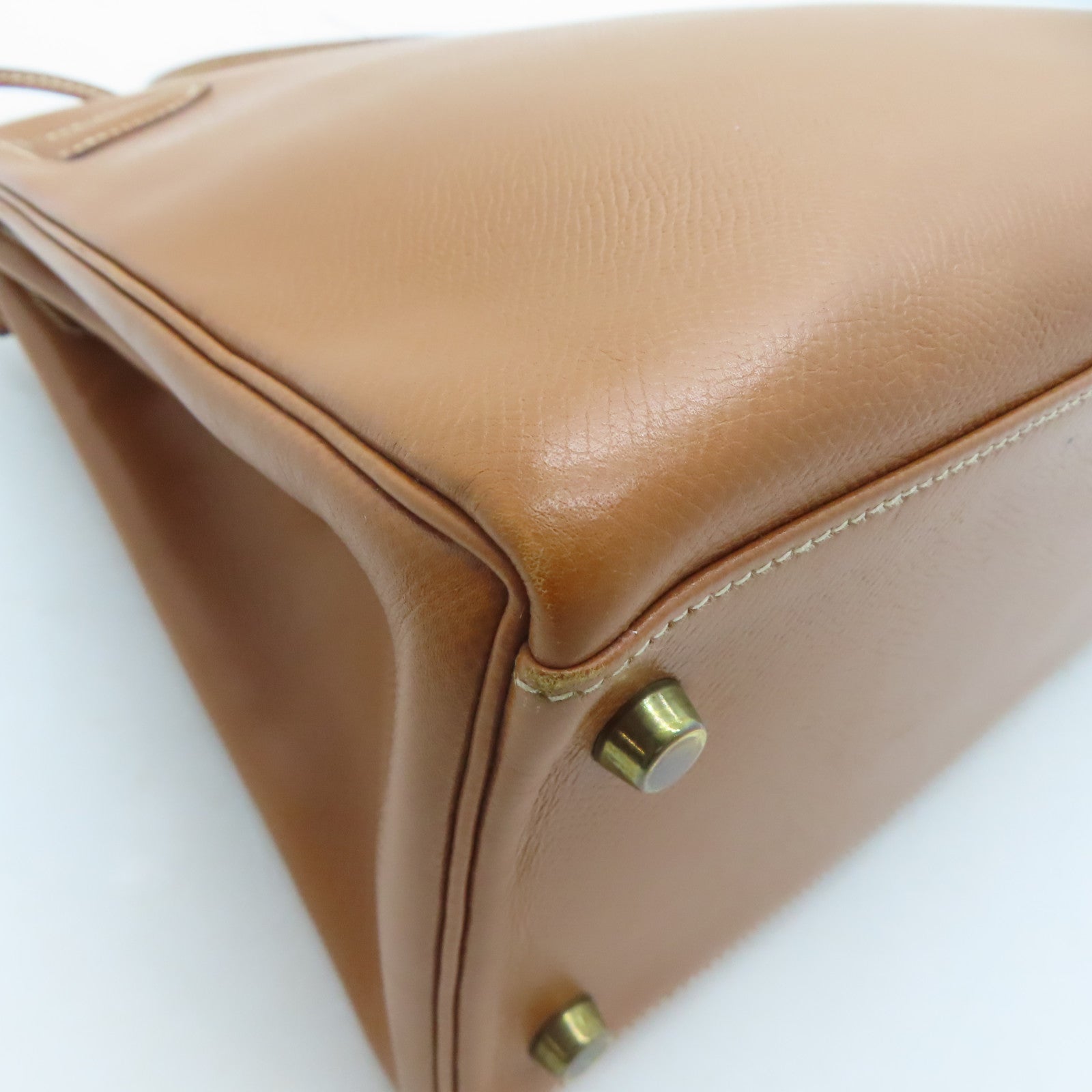 HERMES Epsom皮革Kelly 32金扣手挽袋啡色