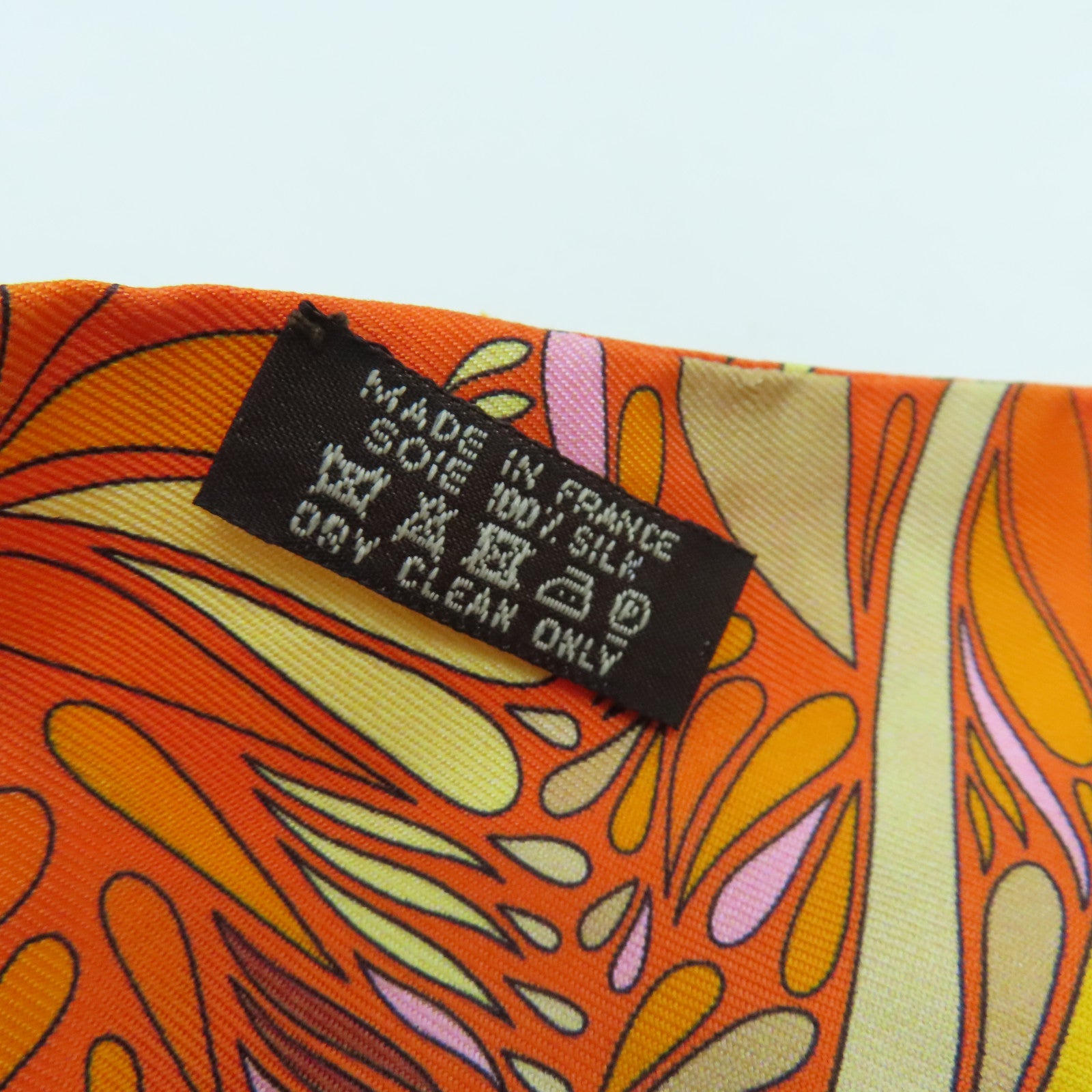 HERMES 丝质Twilly丝巾橙色