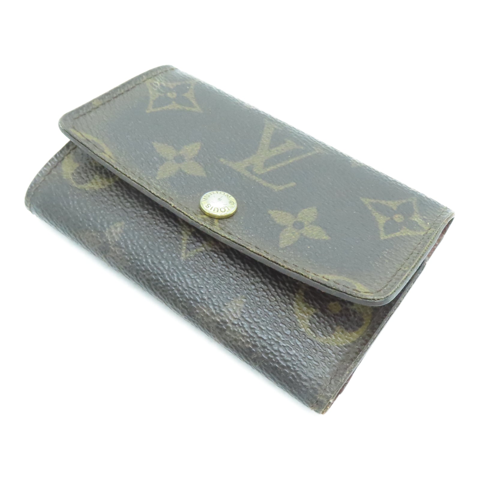 LOUIS VUITTON Monogram 6 Key Holder金扣锁匙包棕色