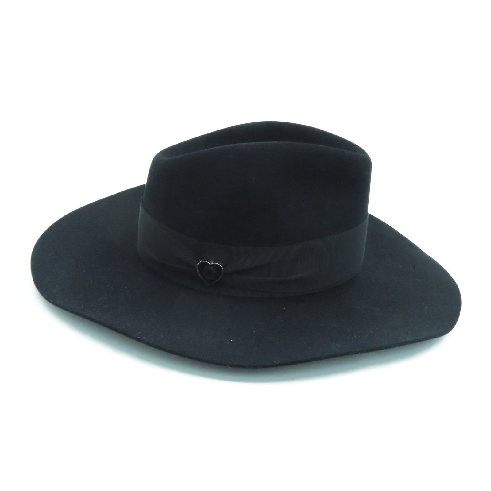 HERMES Rabbit Felt Faubourg Love Hat Hat Black
