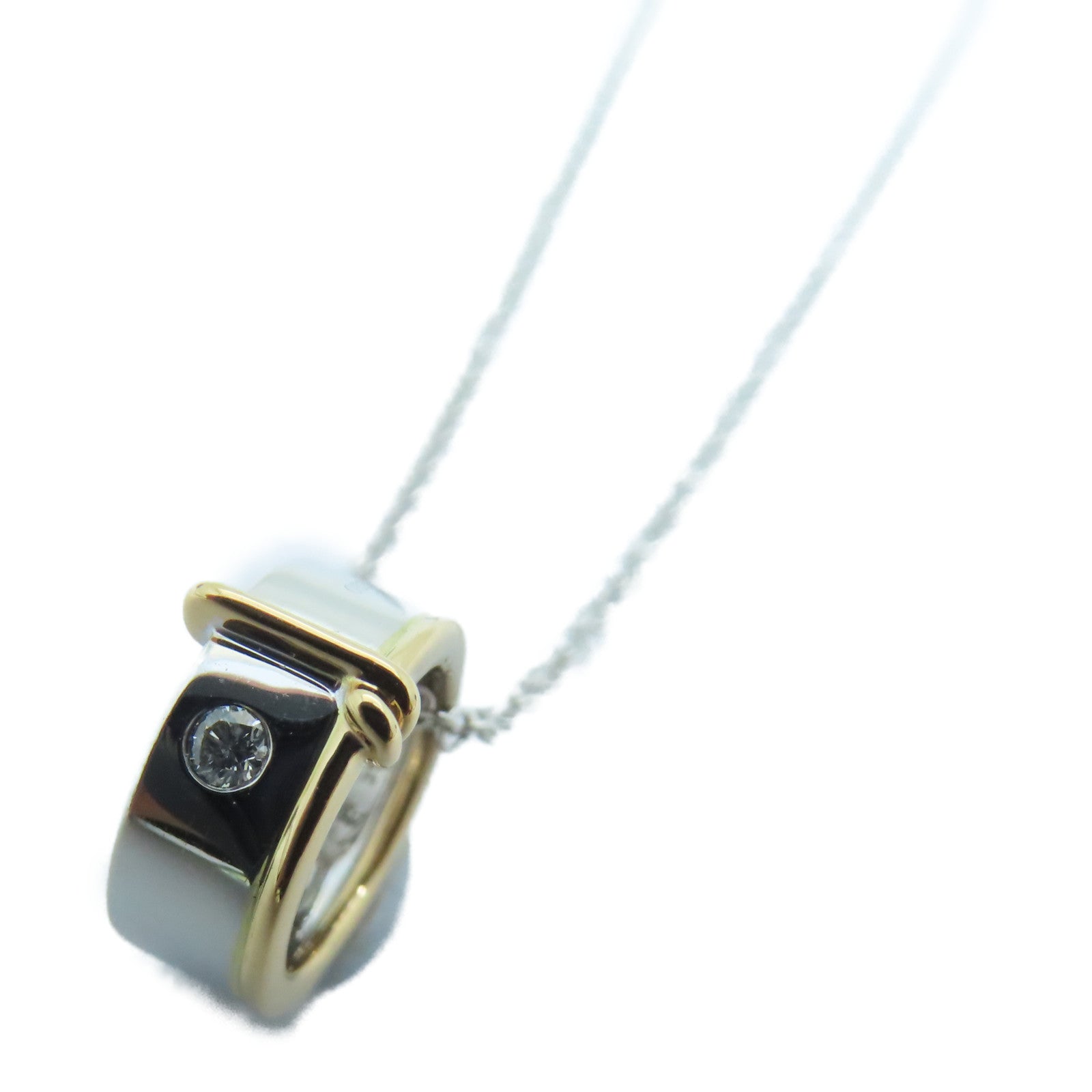 JEWELRY 18K白金Diamond Necklace 0.01ct钻石项链