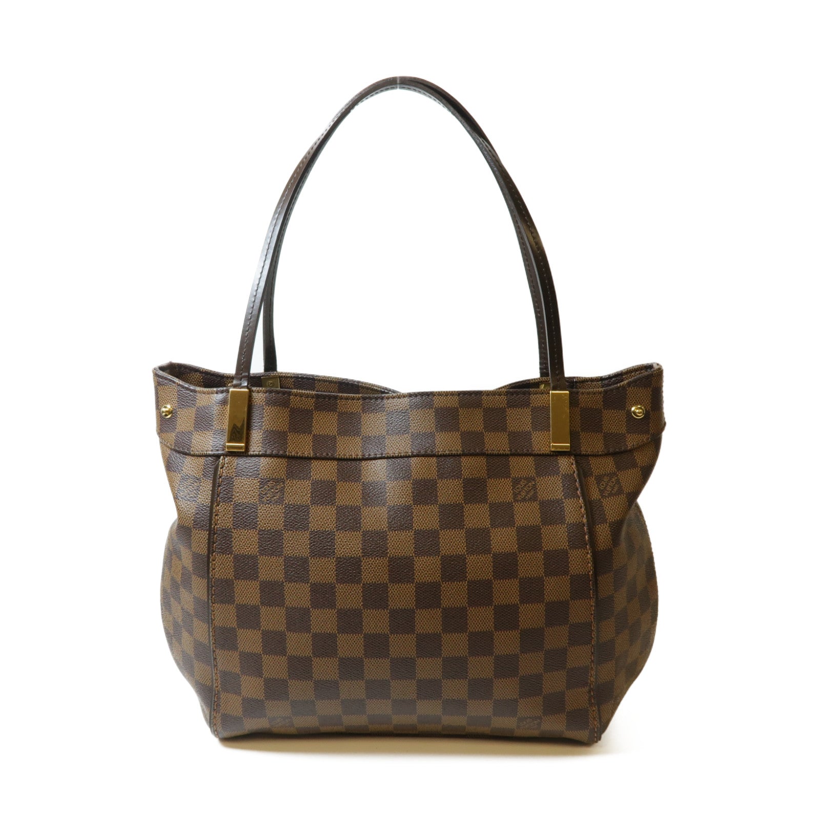 LOUIS VUITTON Damier Marylebone金扣手挽袋啡色
