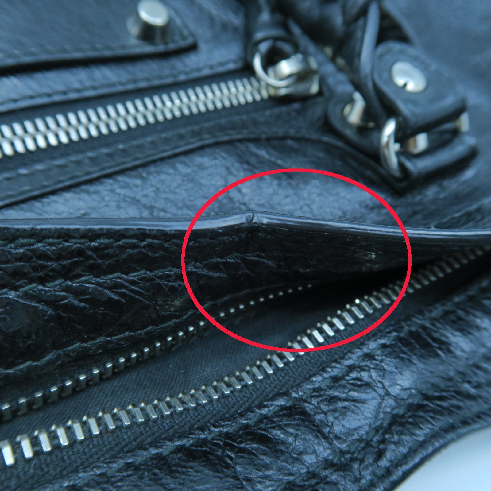 BALENCIAGA 羊皮皮革Classic City銀扣手挽肩背兩用袋黑色