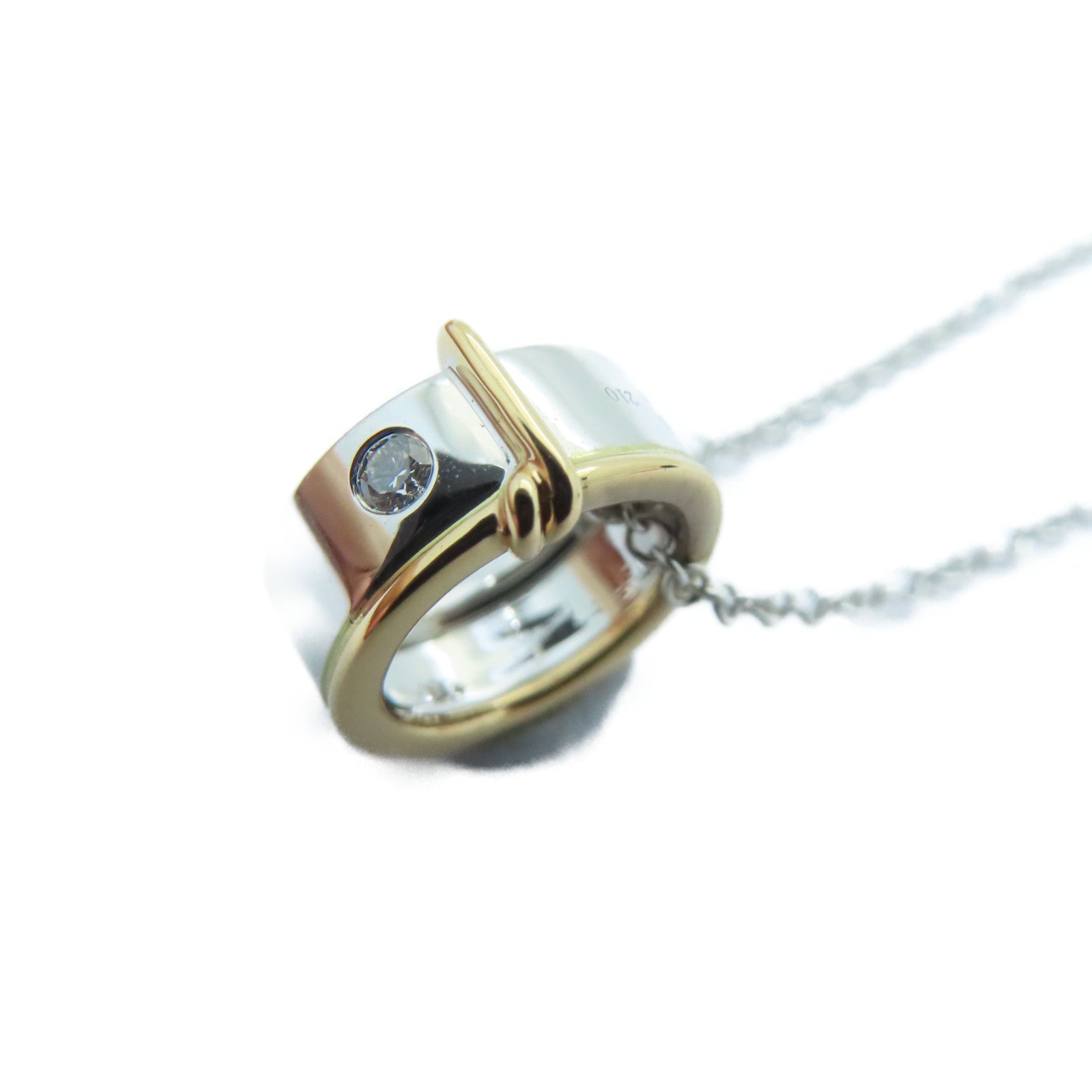 JEWELRY 18K白金Diamond Necklace 0.01ct钻石项链