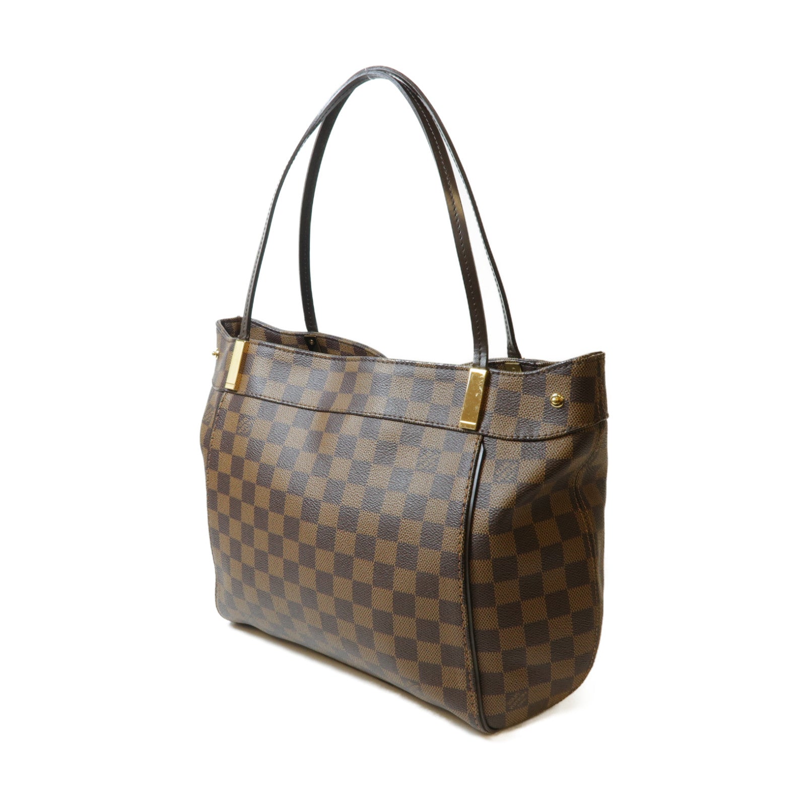 LOUIS VUITTON Damier Marylebone金扣手挽袋啡色