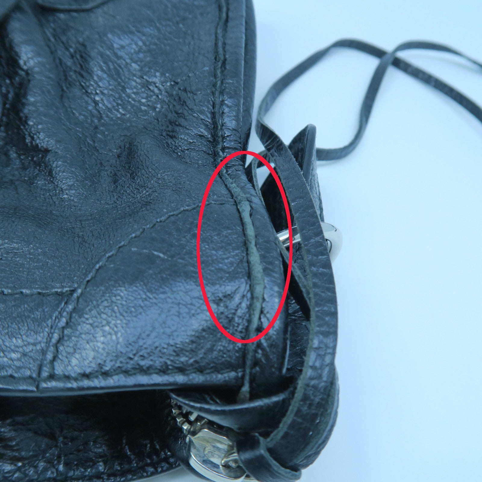 BALENCIAGA 羊皮皮革Classic City銀扣手挽肩背兩用袋黑色
