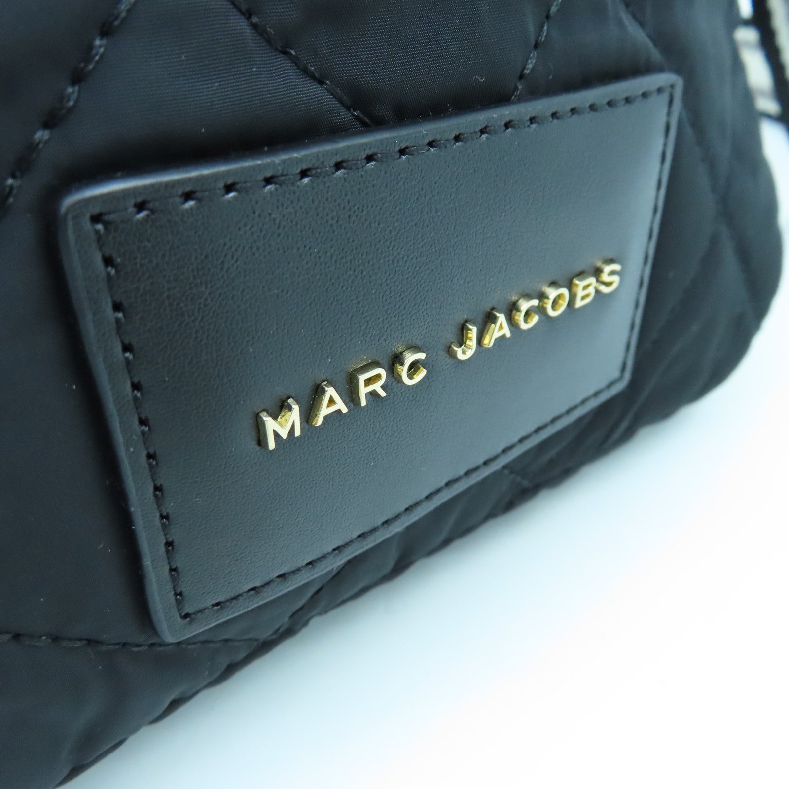 MARC JACOBS Nylon Shoulder Bag Gold Buckle Shoulder Bag Black